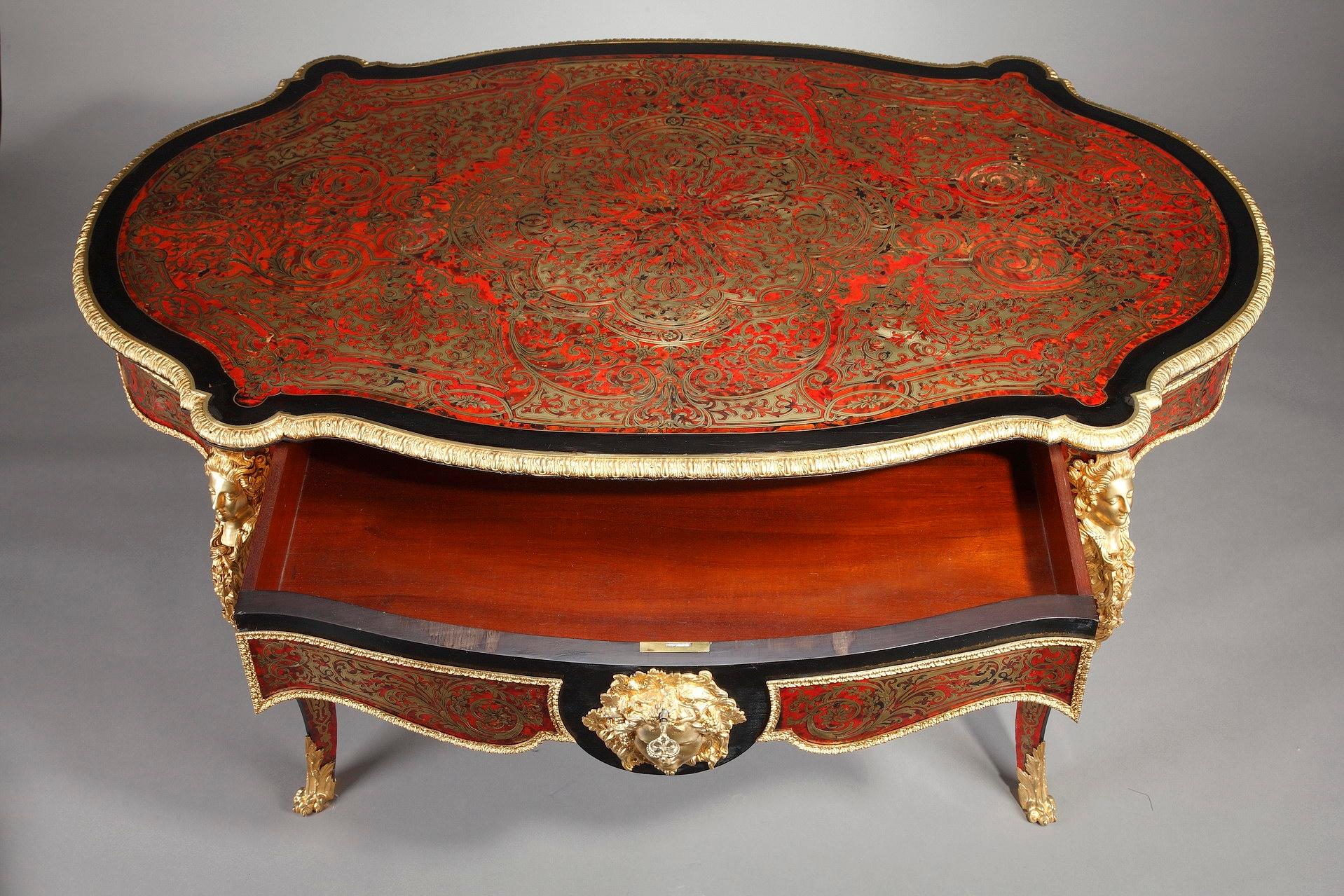 19th Century Napoleon III Boulle Marquetry Table 5