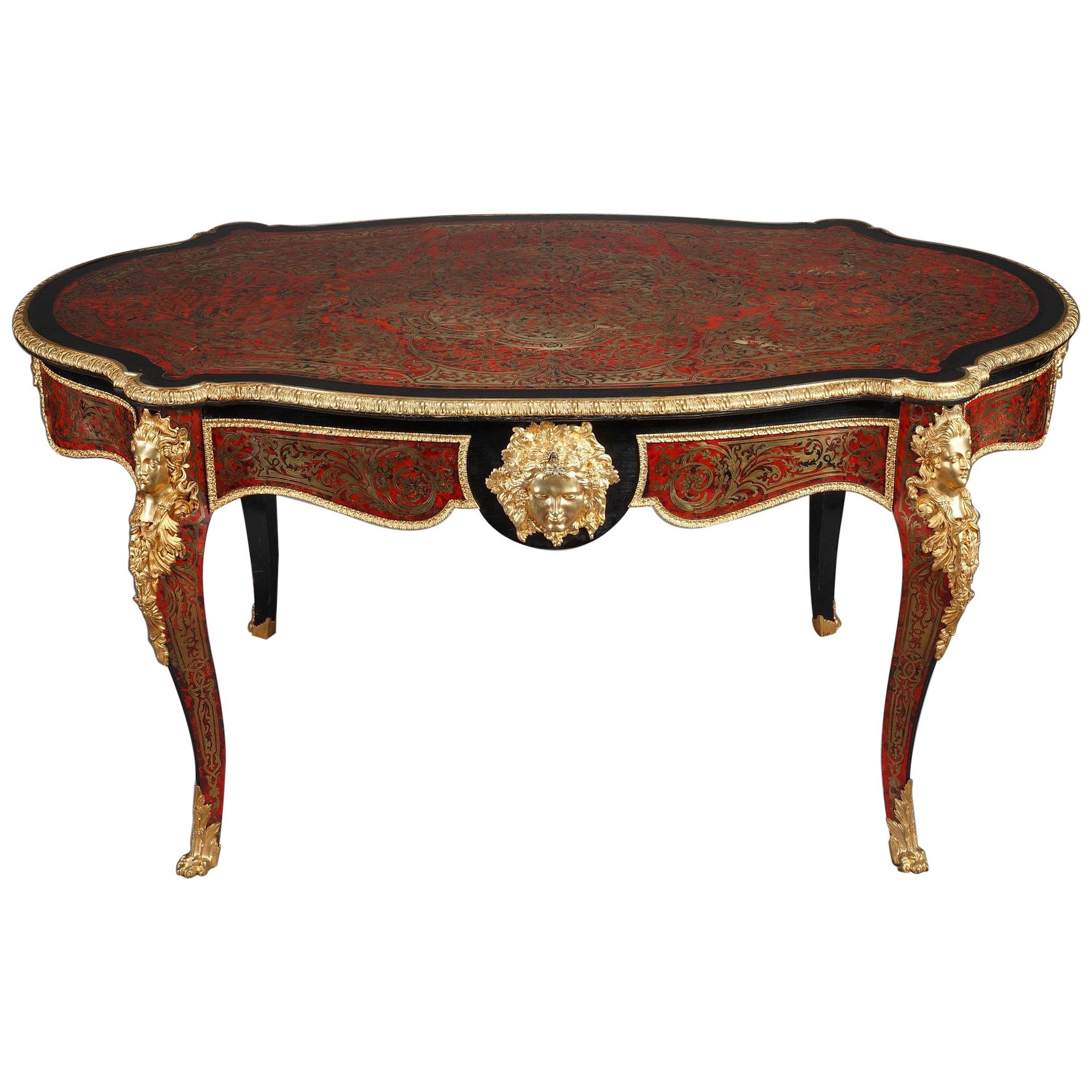 19th Century Napoleon III Boulle Marquetry Table