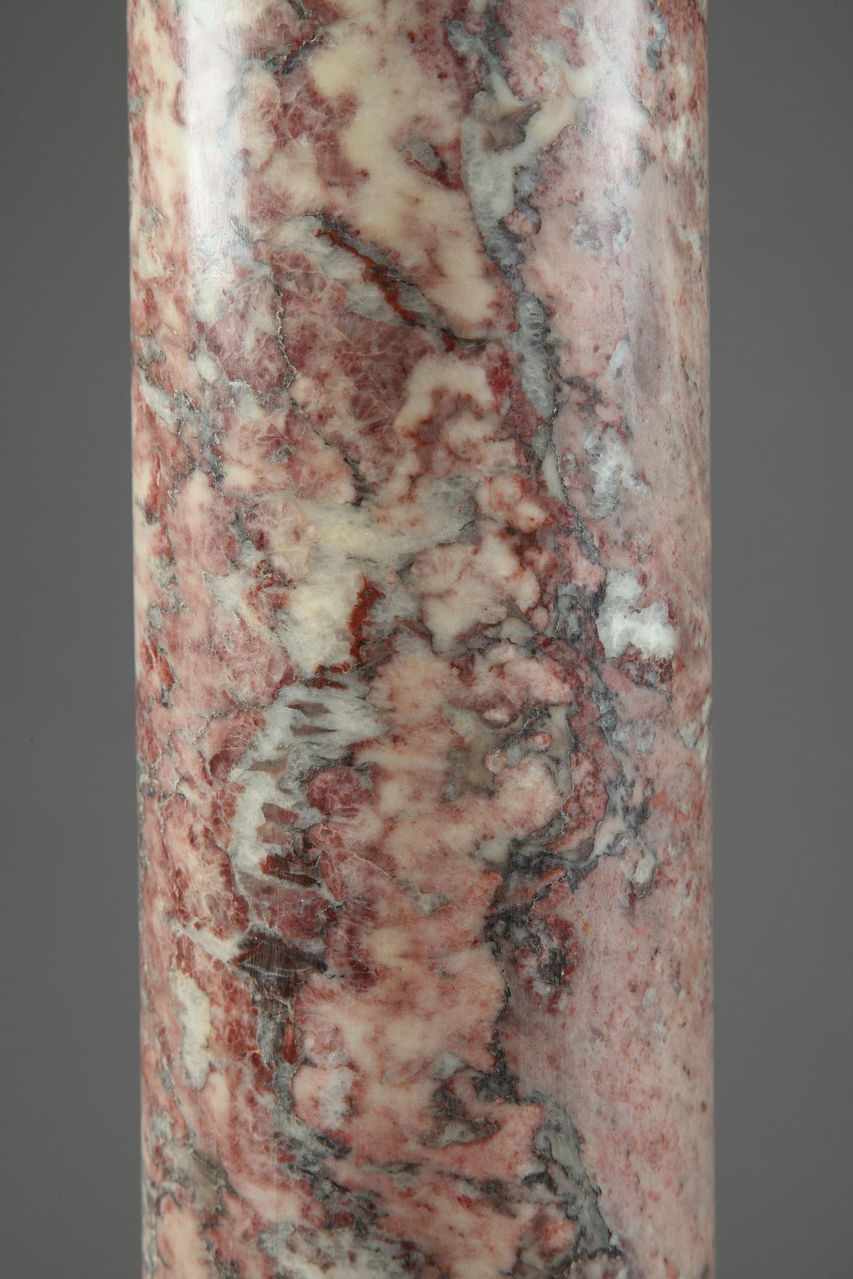 19th Century Napoleon III Brocatelle Marble Column For Sale 8