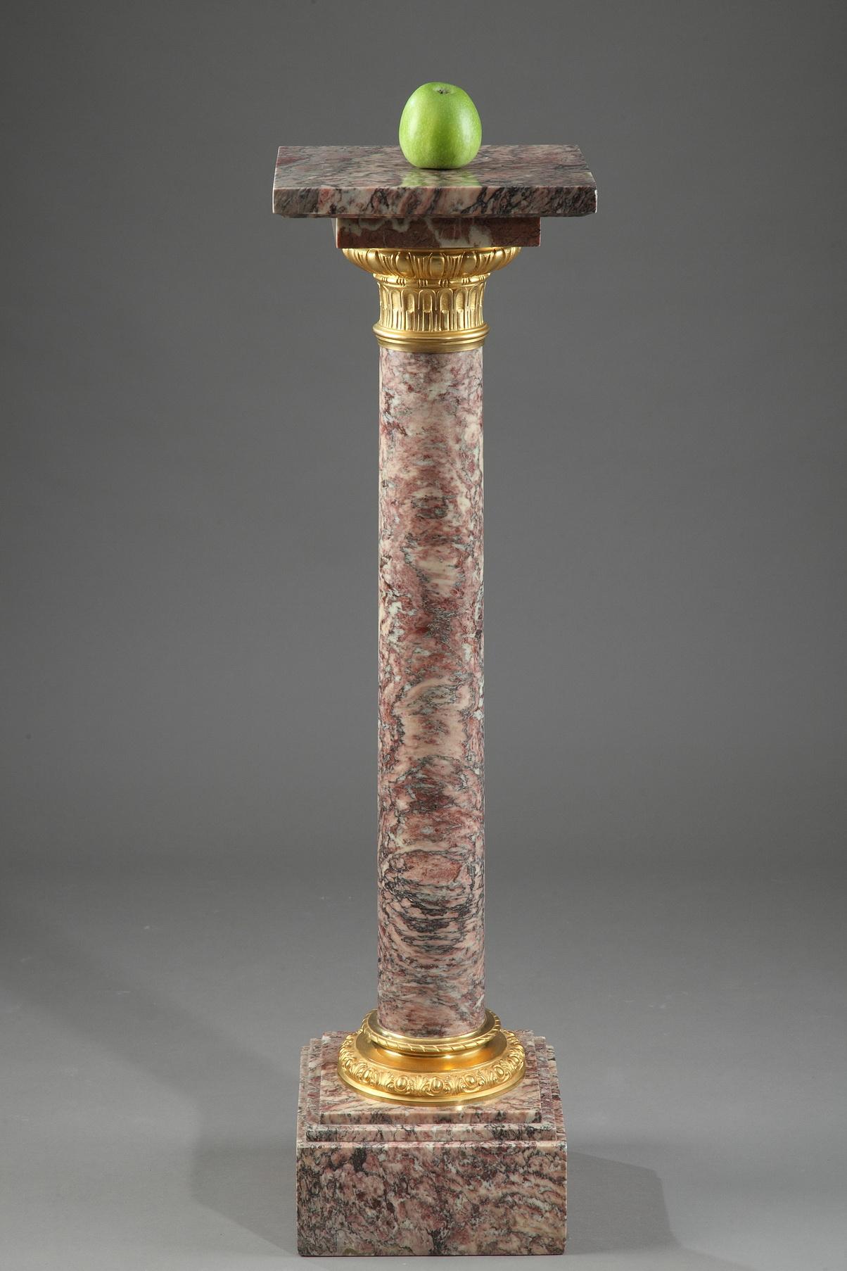 19th Century Napoleon III Brocatelle Marble Column For Sale 11