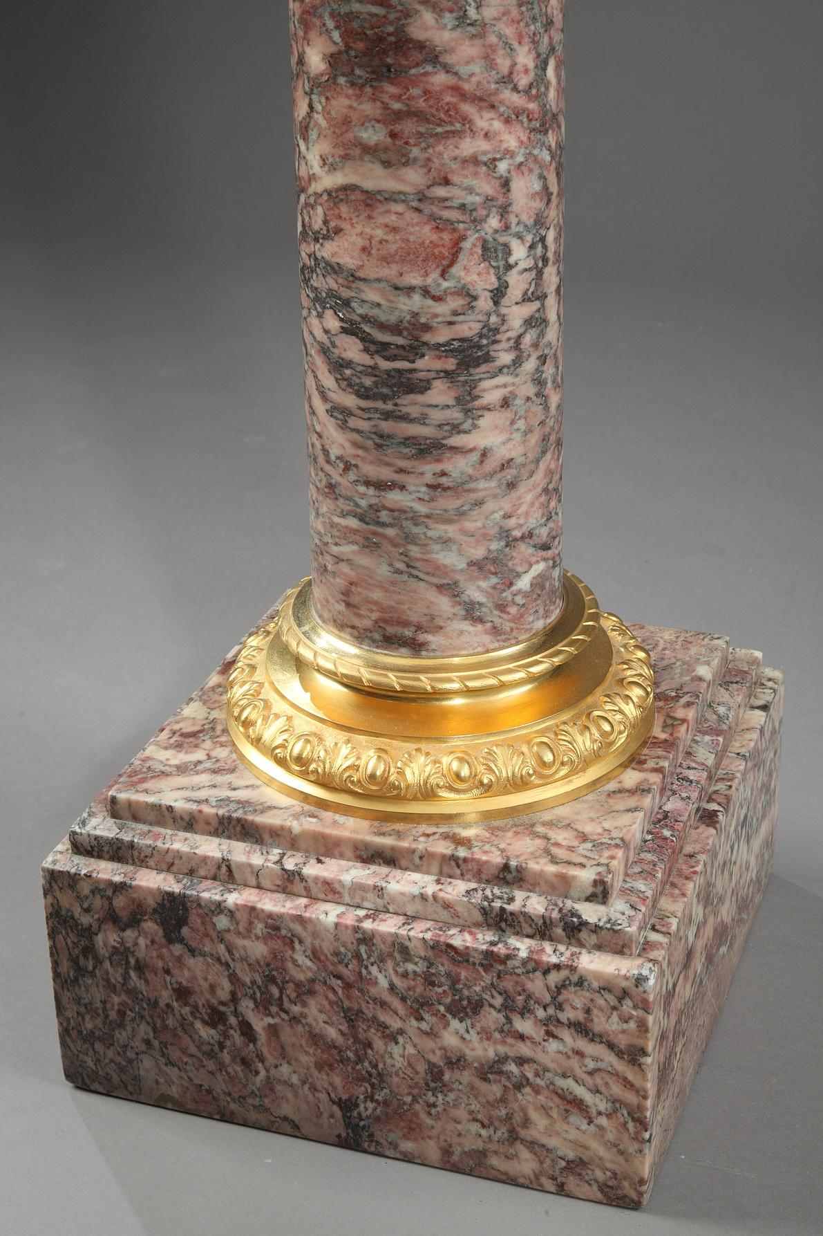 19th Century Napoleon III Brocatelle Marble Column For Sale 1