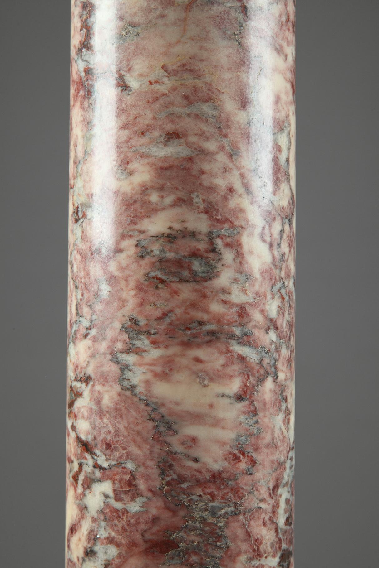 19th Century Napoleon III Brocatelle Marble Column For Sale 4