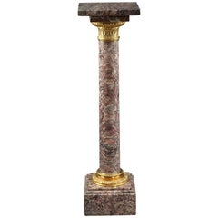 19th Century Napoleon III Brocatelle Marble Column