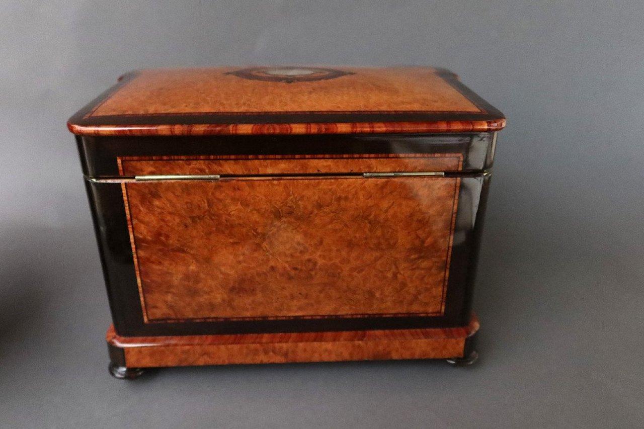 19th Century Napoleon III Burl and Mother-of-Pearl Cigar Boxe 3