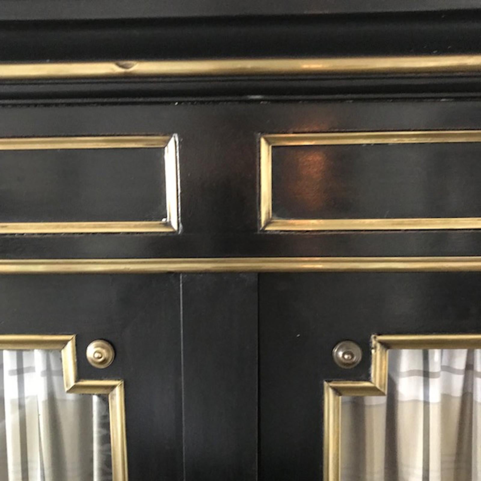 Black With Brass 19th Century Napoleon III Cabinet, France 5