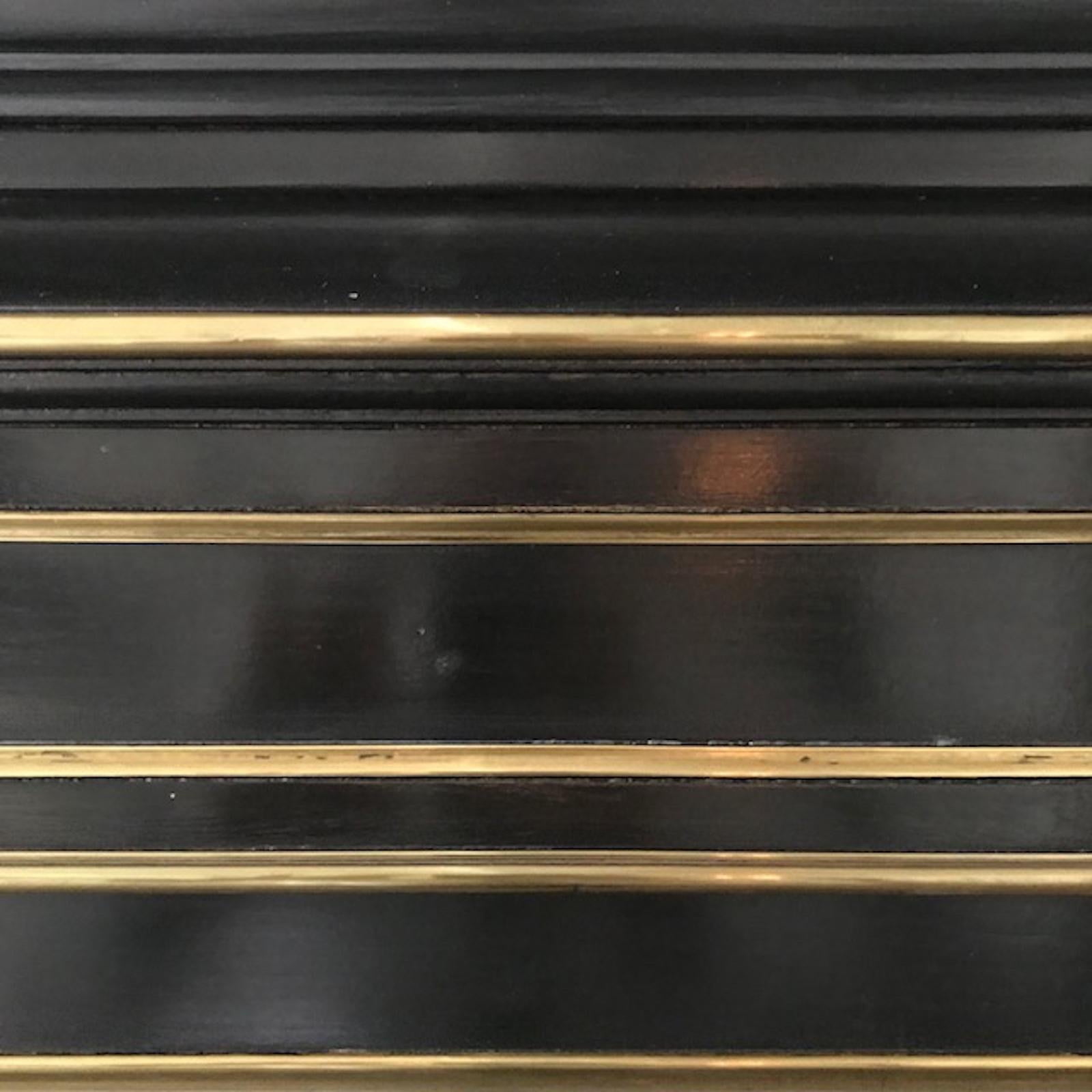Black With Brass 19th Century Napoleon III Cabinet, France 1