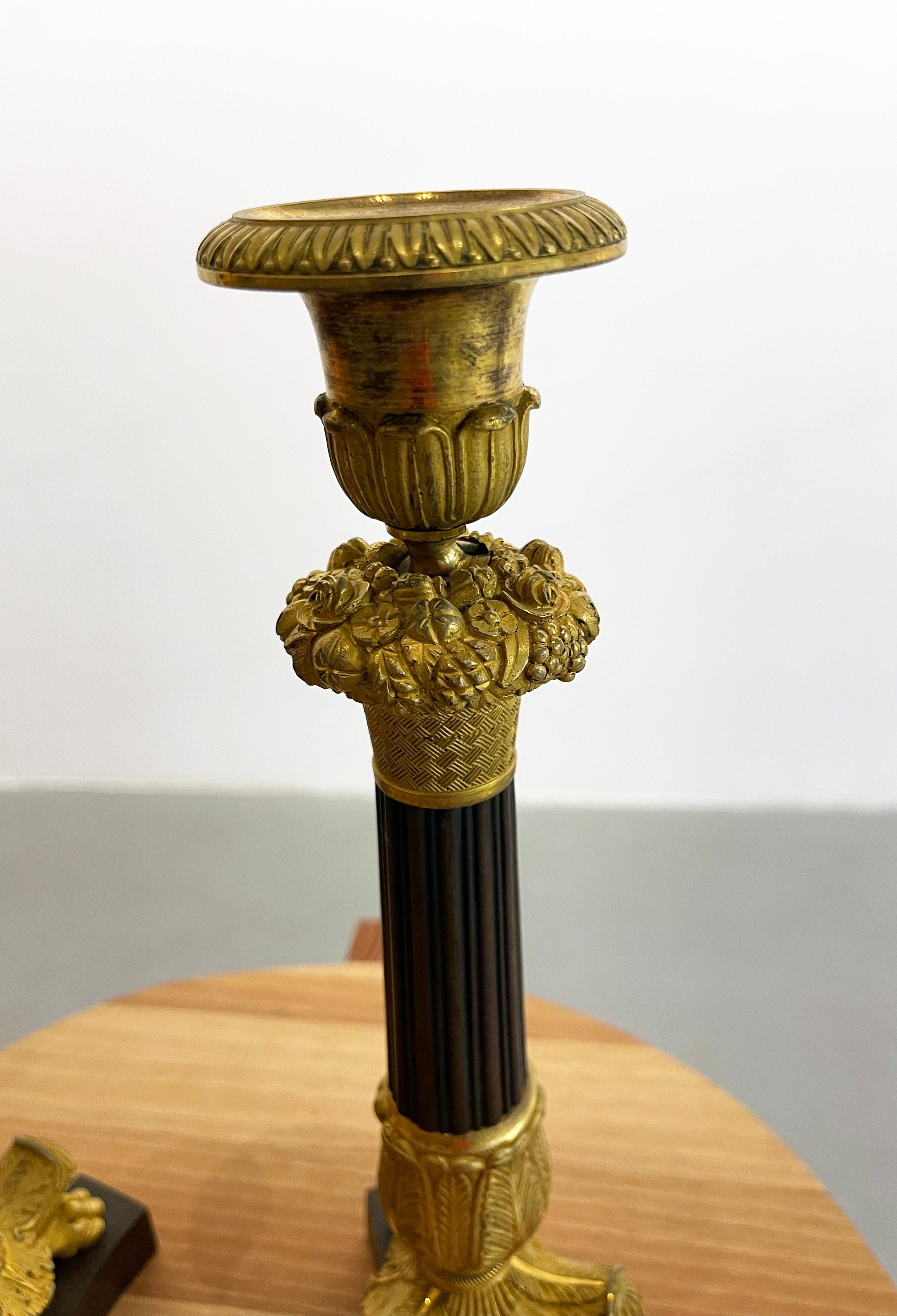 Bronzo Portacandele Napoleone III del XIX secolo in vendita
