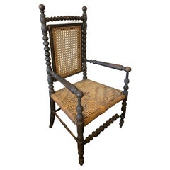 Antique 19th Century Napoleon III Caned Child Chair