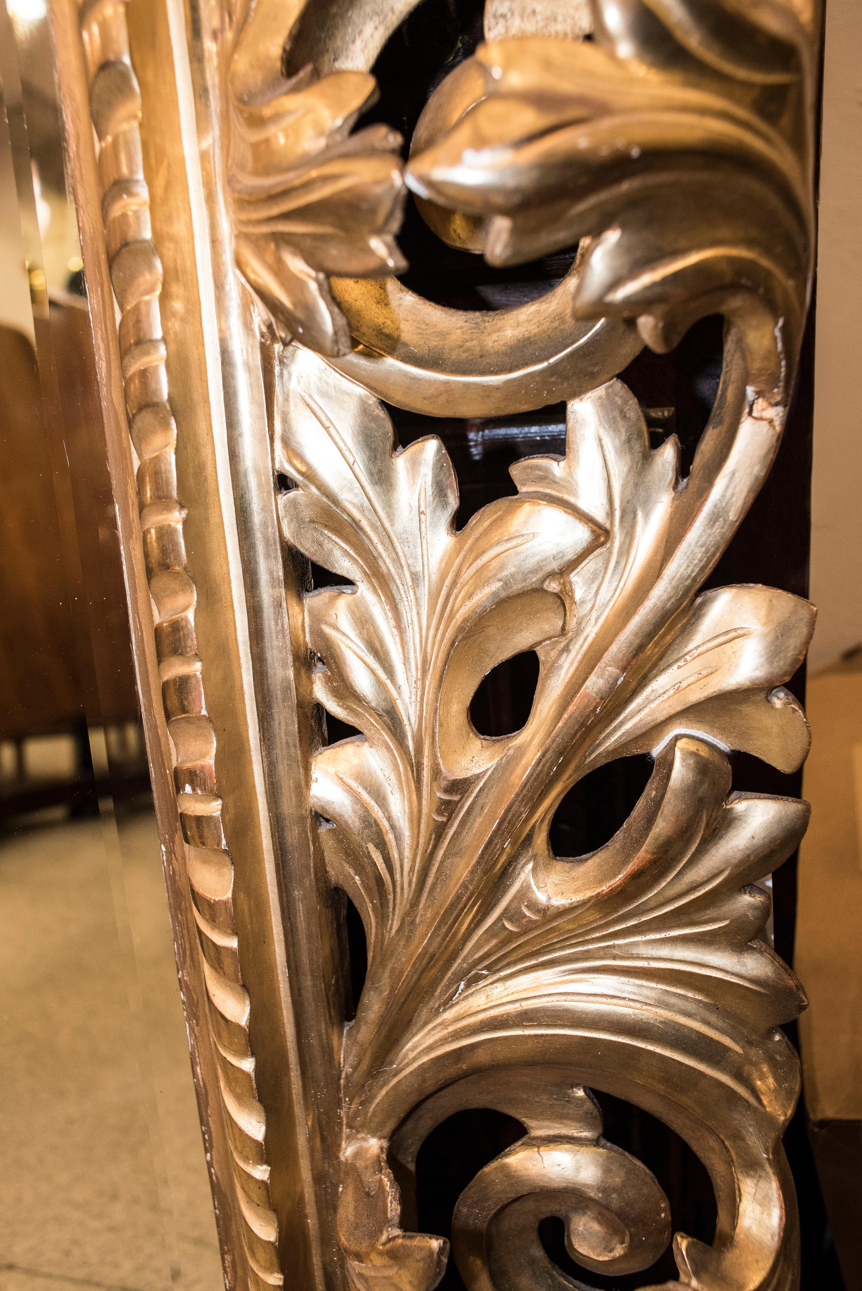 19th Napoleon III Mirror  , Carved and Golden Wood French Mirror, 1880 4