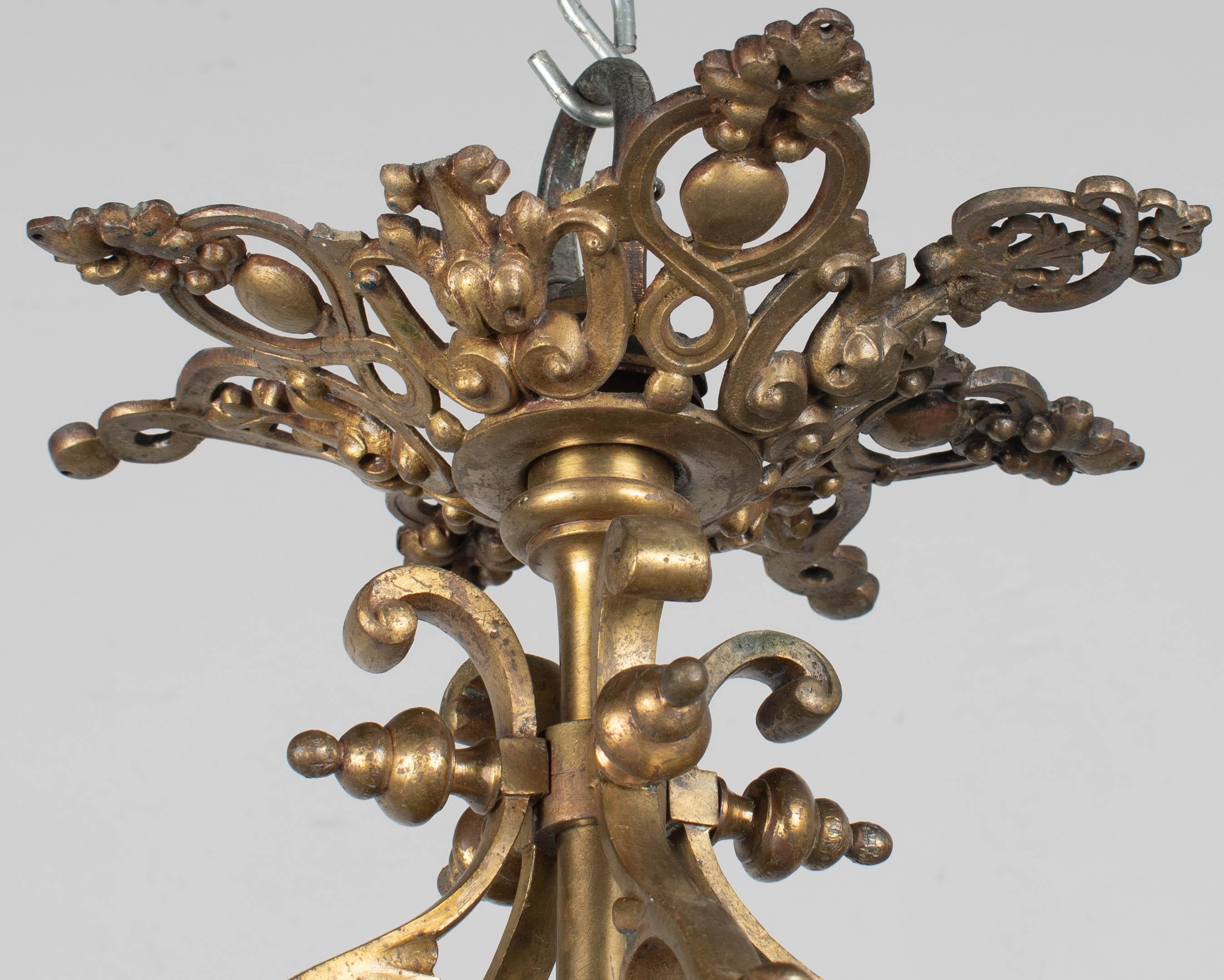 19th Century Napoleon III Cast Bronze Chandelier For Sale 15