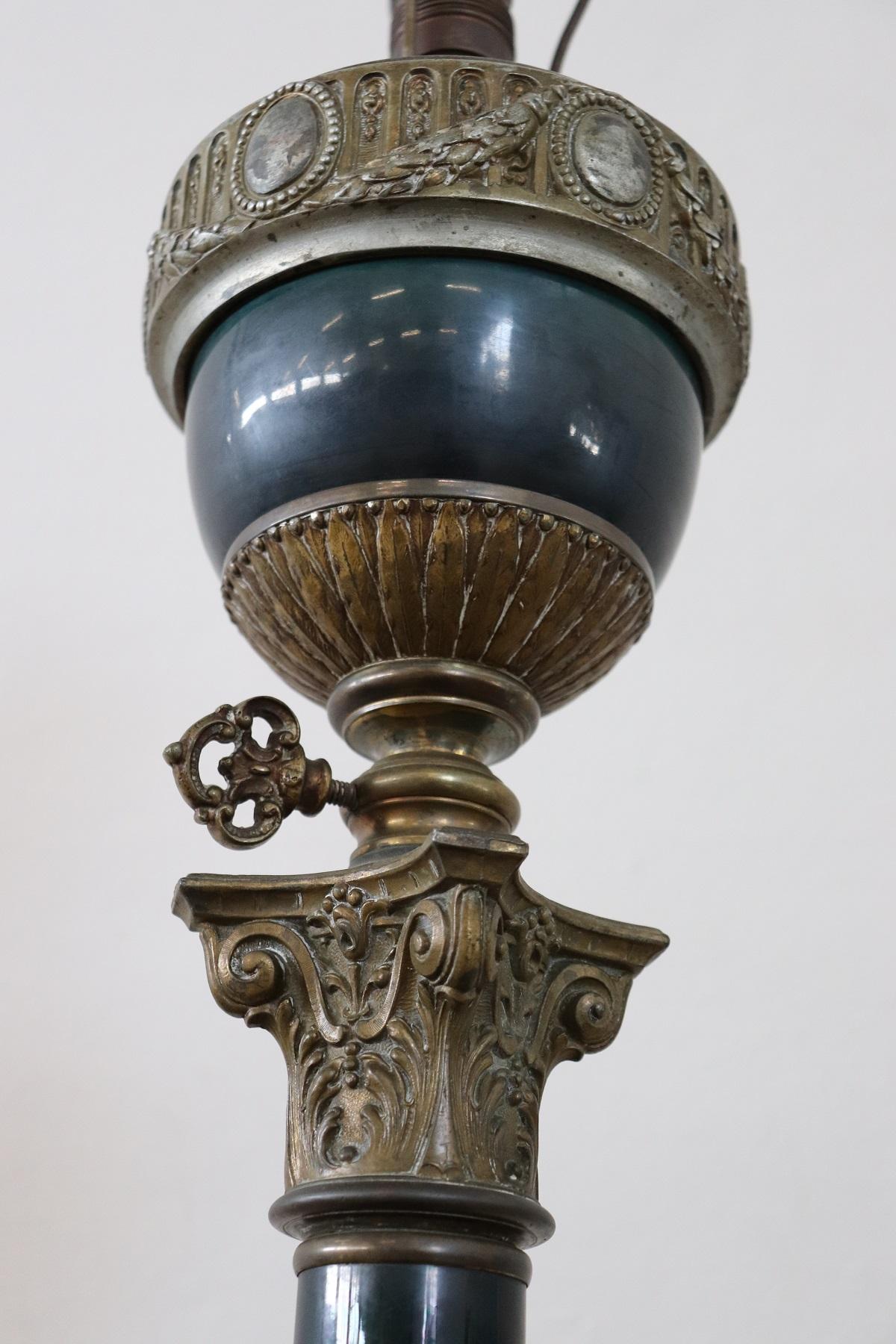 19th Century Napoleon III Ceramic and Chiseled Bronze Floor Lamp 6