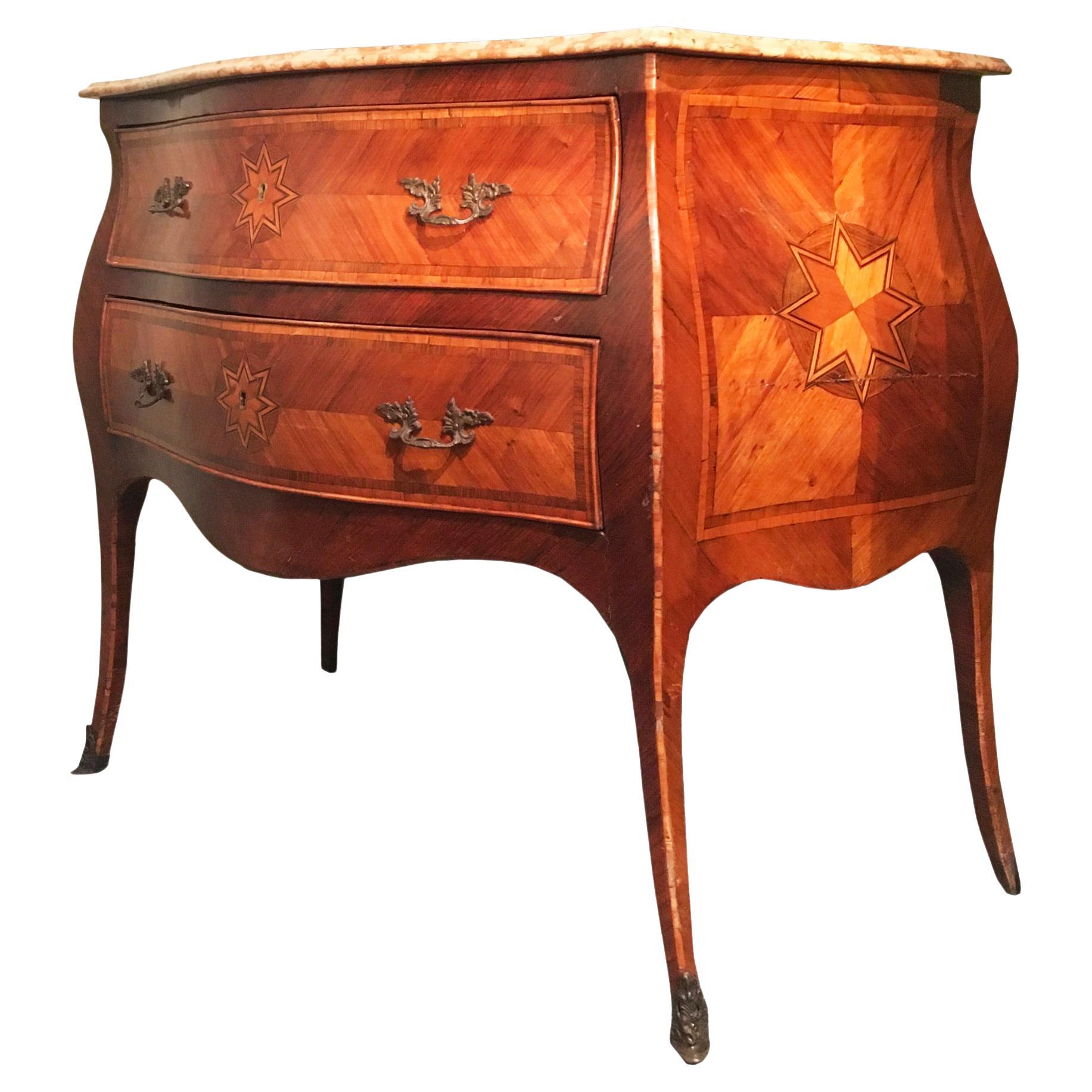 19th Century Napoleon III Chest of Drawers Naples For Sale