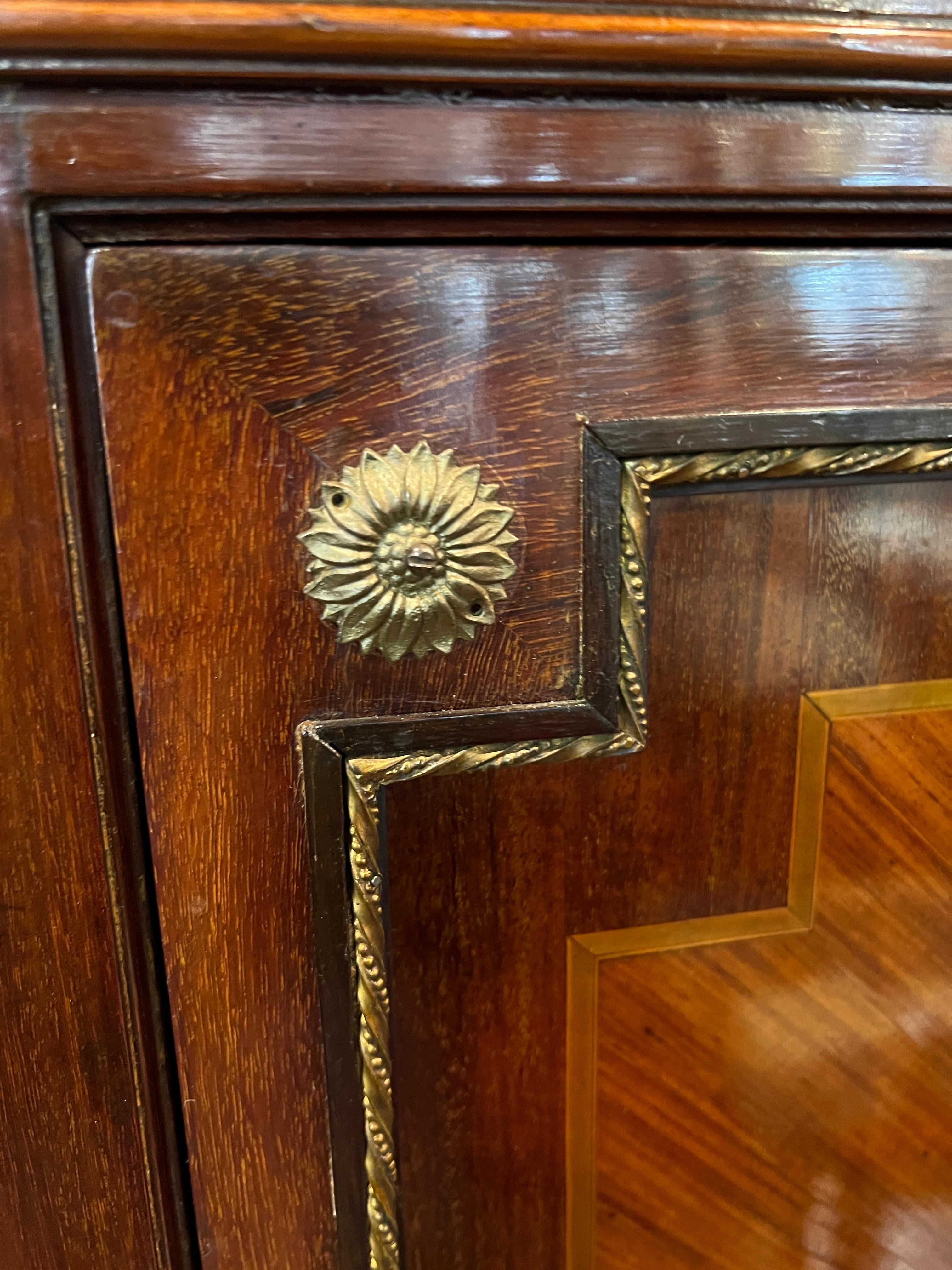 19th Century Napoleon III Credenzas Kingwood Marquetry signed Maison Forest For Sale 4