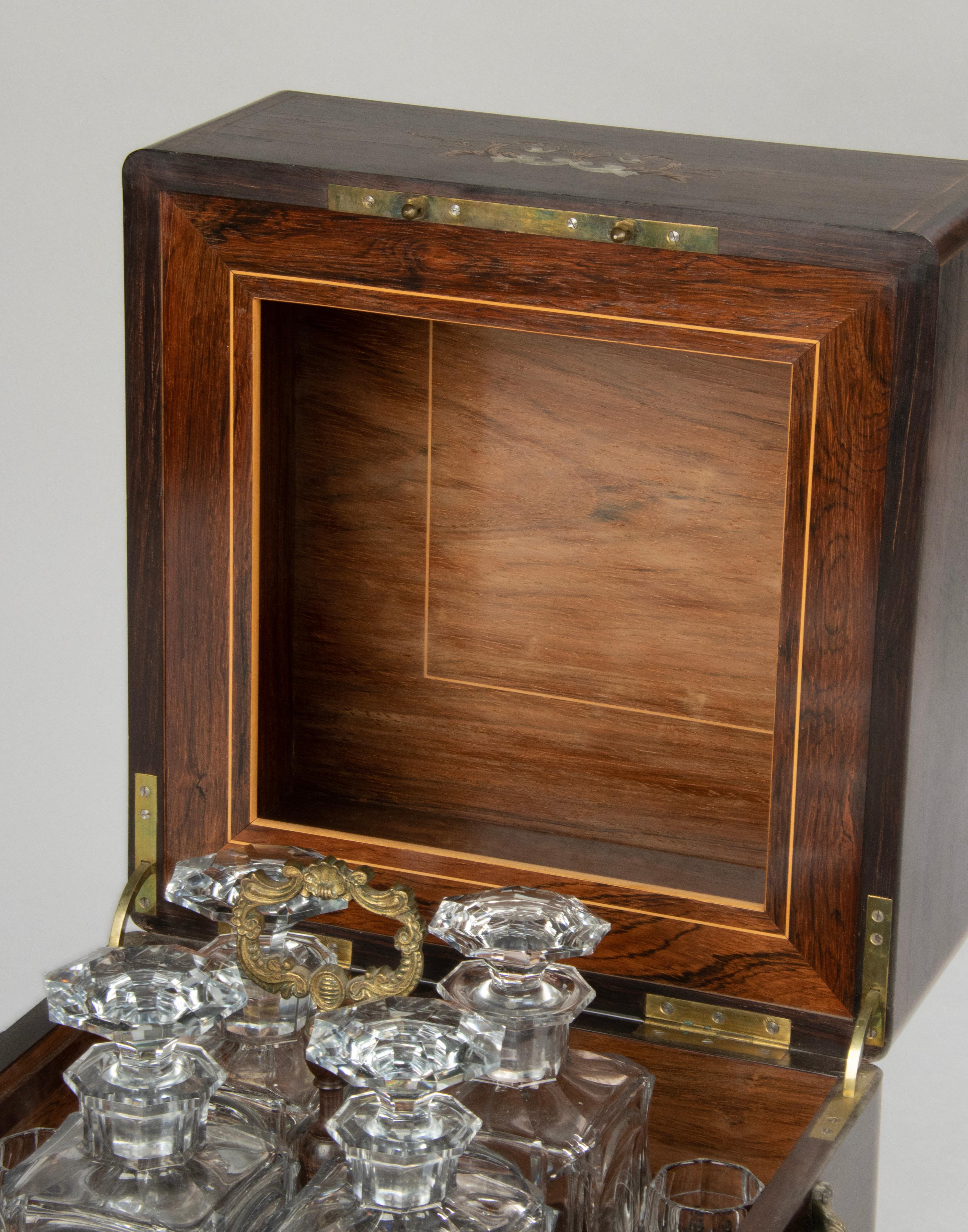 19th Century Napoleon III Crystal Liqueur Cabinet ‘Cave À Liqueur’ For Sale 12