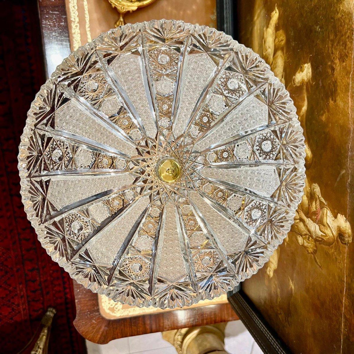 19th Century Napoleon III Decorative Bowl in Crystal and Gilded Bronze  For Sale 5