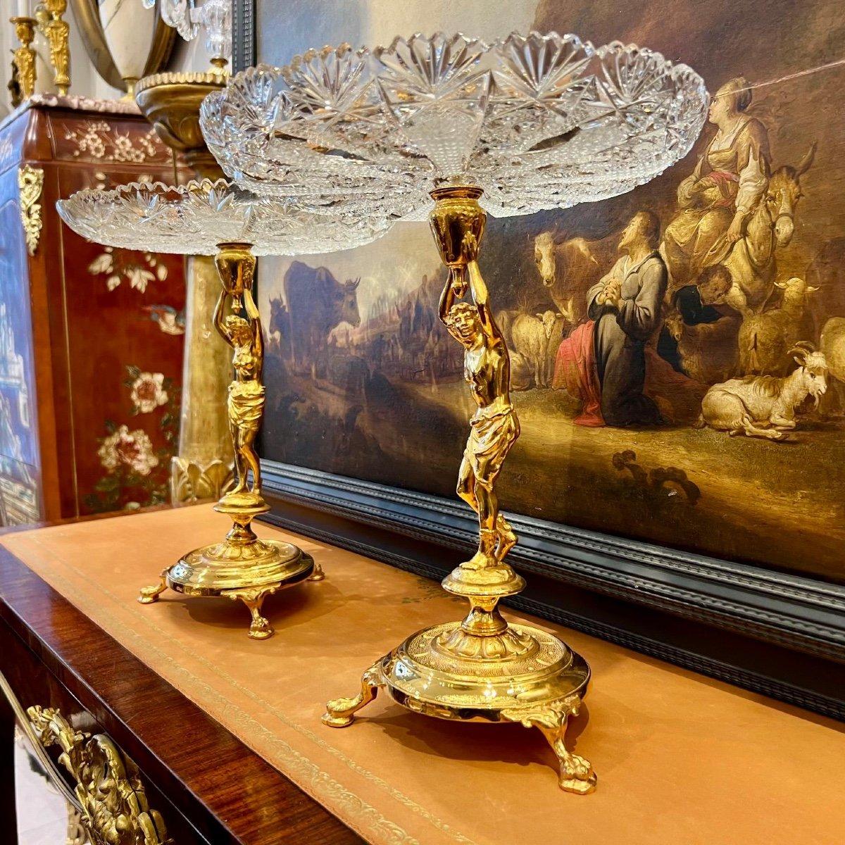 Dekorative Schale aus Kristall und vergoldeter Bronze aus Napoleon III.-Periode aus dem 19. Jahrhundert  im Angebot 7