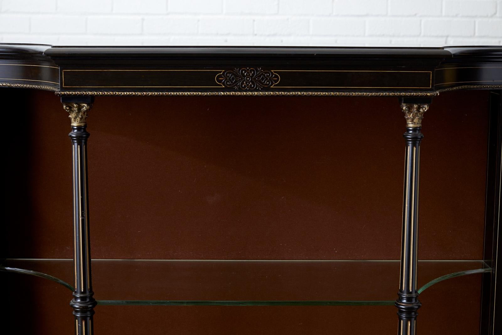 19th Century Napoleon III Ebonized Bookshelf Étagère In Good Condition In Rio Vista, CA