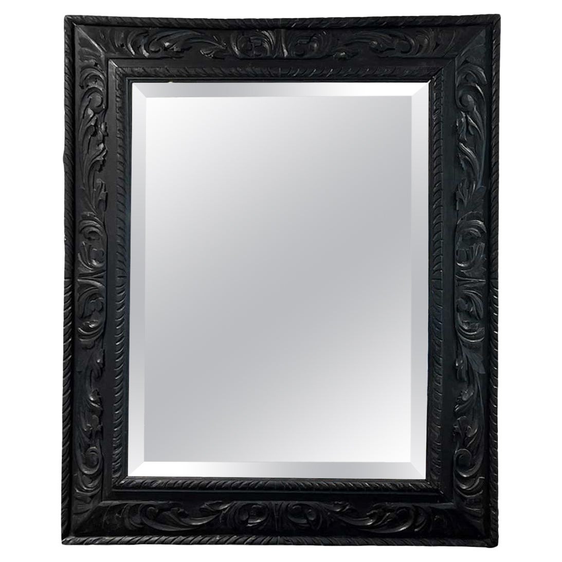 Miroir ébonisé Napoléon III du 19ème siècle