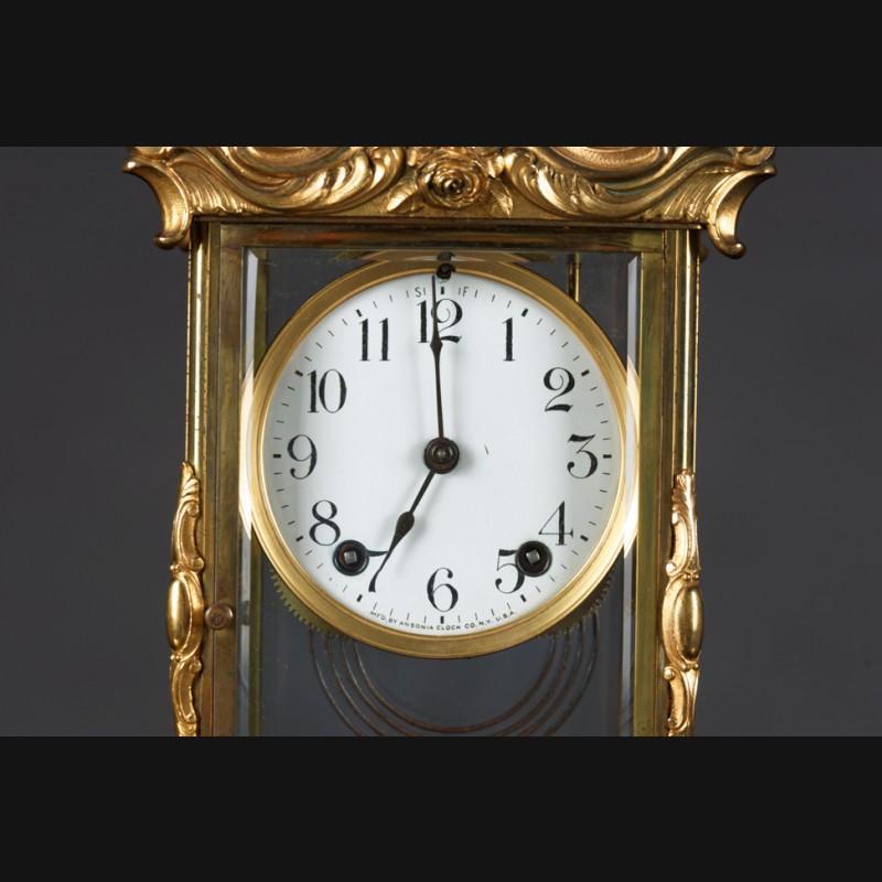 19th Century Napoleon III Fire-Gilt Fireplace Clock For Sale 4