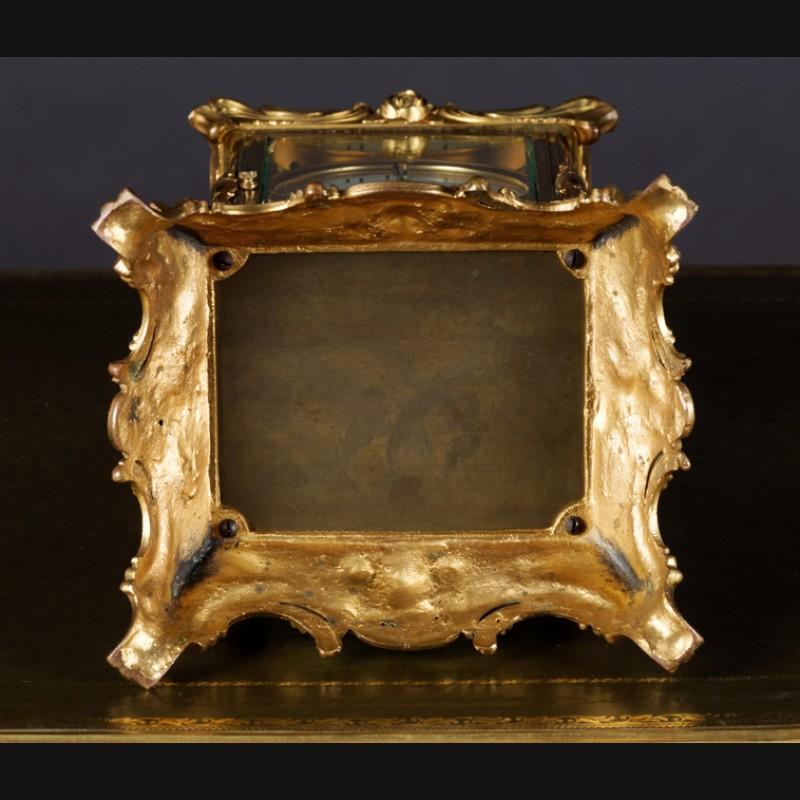 American 19th Century Napoleon III Fire-Gilt Fireplace Clock For Sale