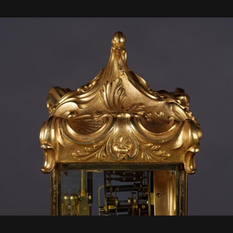 19th Century Napoleon III Fire-Gilt Fireplace Clock For Sale 1