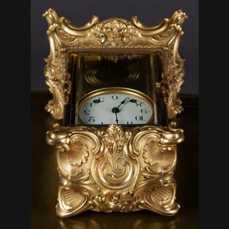 19th Century Napoleon III Fire-Gilt Fireplace Clock For Sale 2