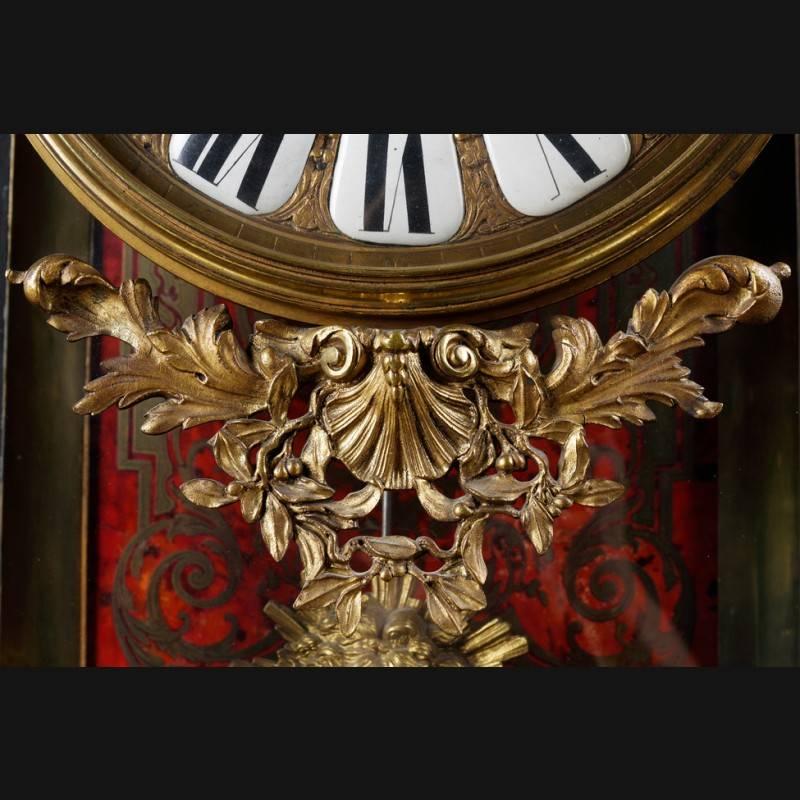 19th Century Napoleon III Fireplace Boulle Clock Pendule For Sale 5