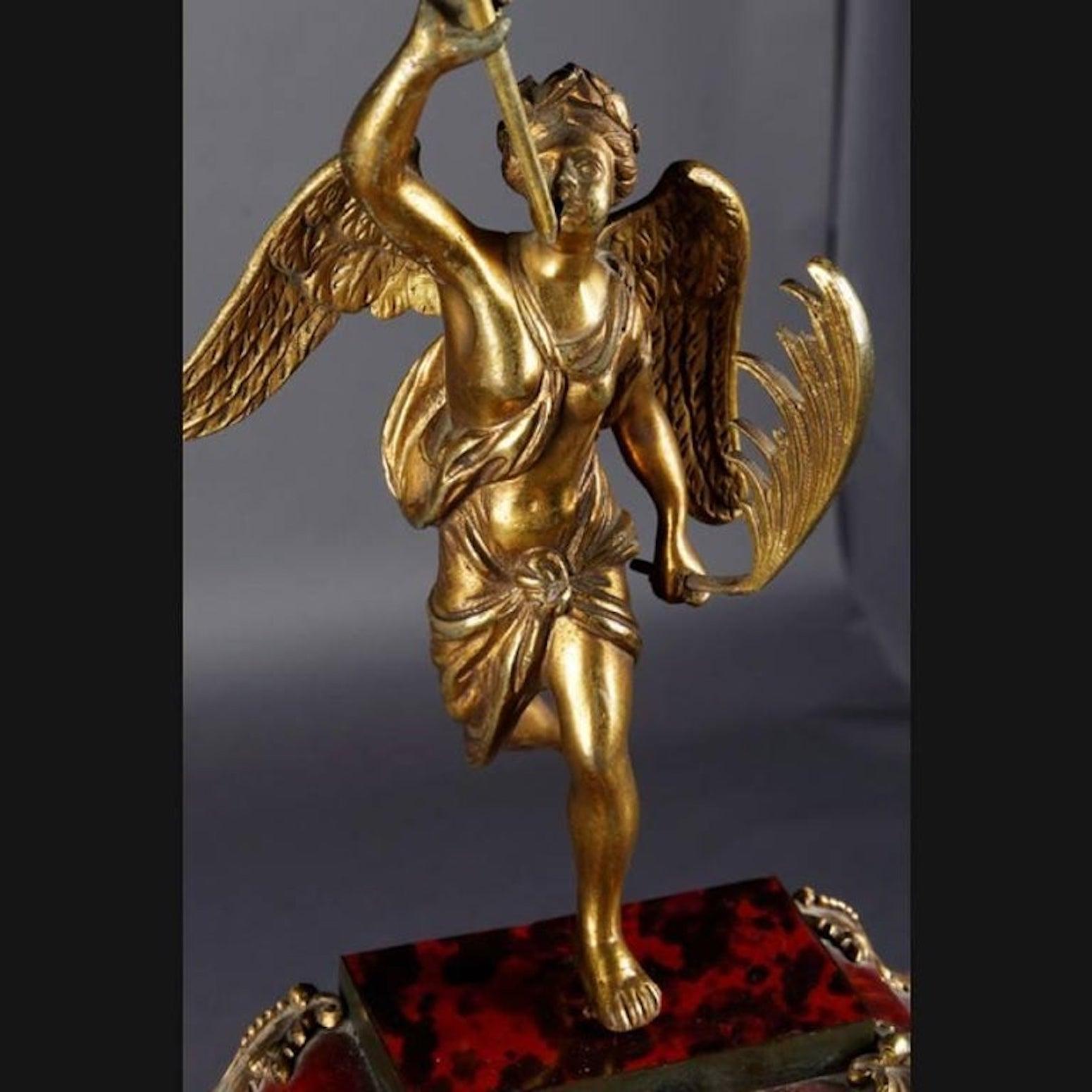 19th Century Napoleon III Fireplace Boulle Clock Pendule In Good Condition For Sale In Berlin, DE