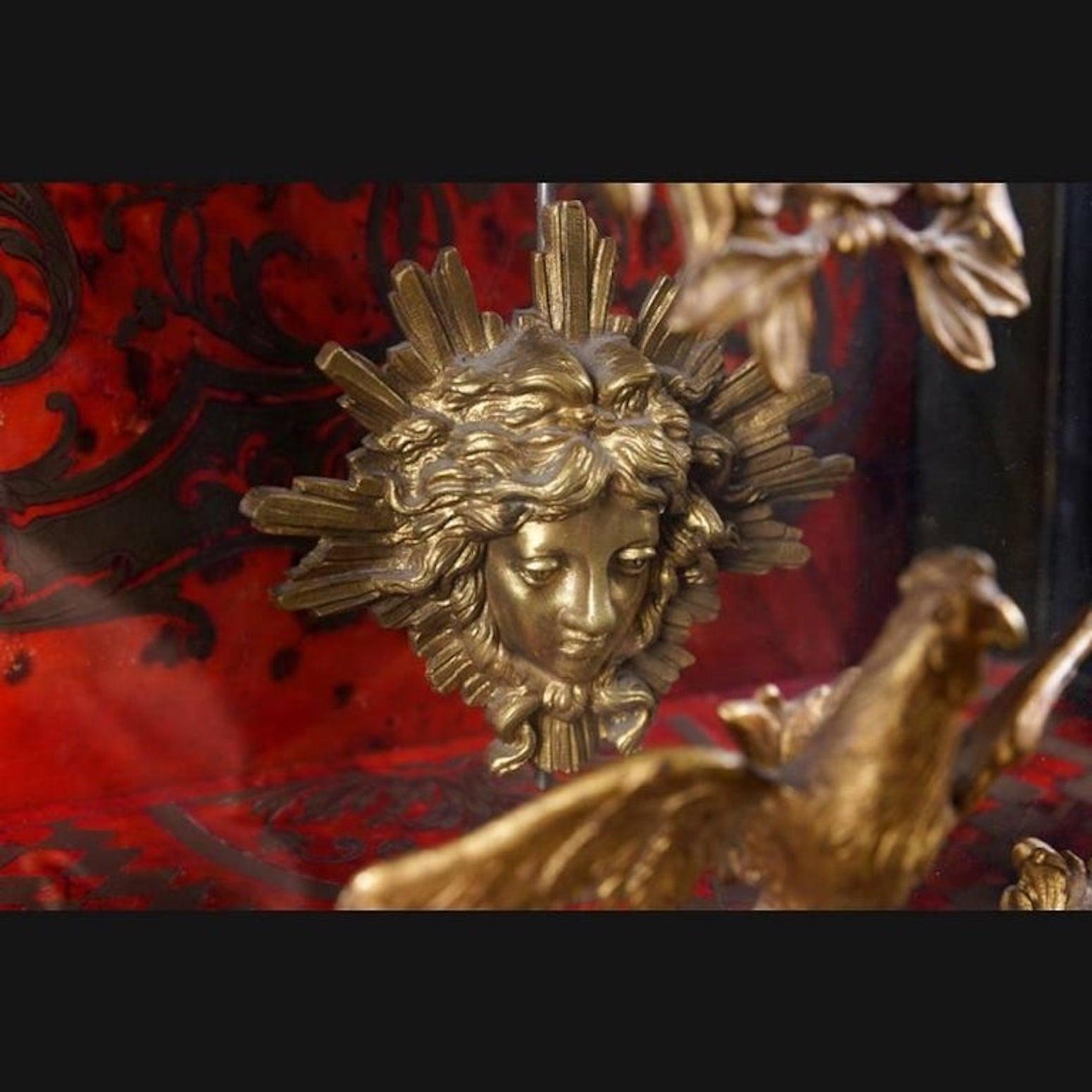 19th Century Napoleon III Fireplace Boulle Clock Pendule For Sale 3