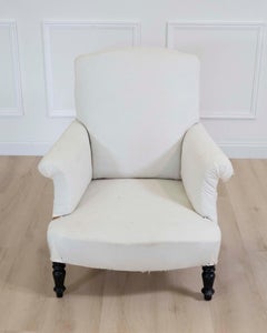 19th Century Napoleon III French Chair, Ready to Upholster