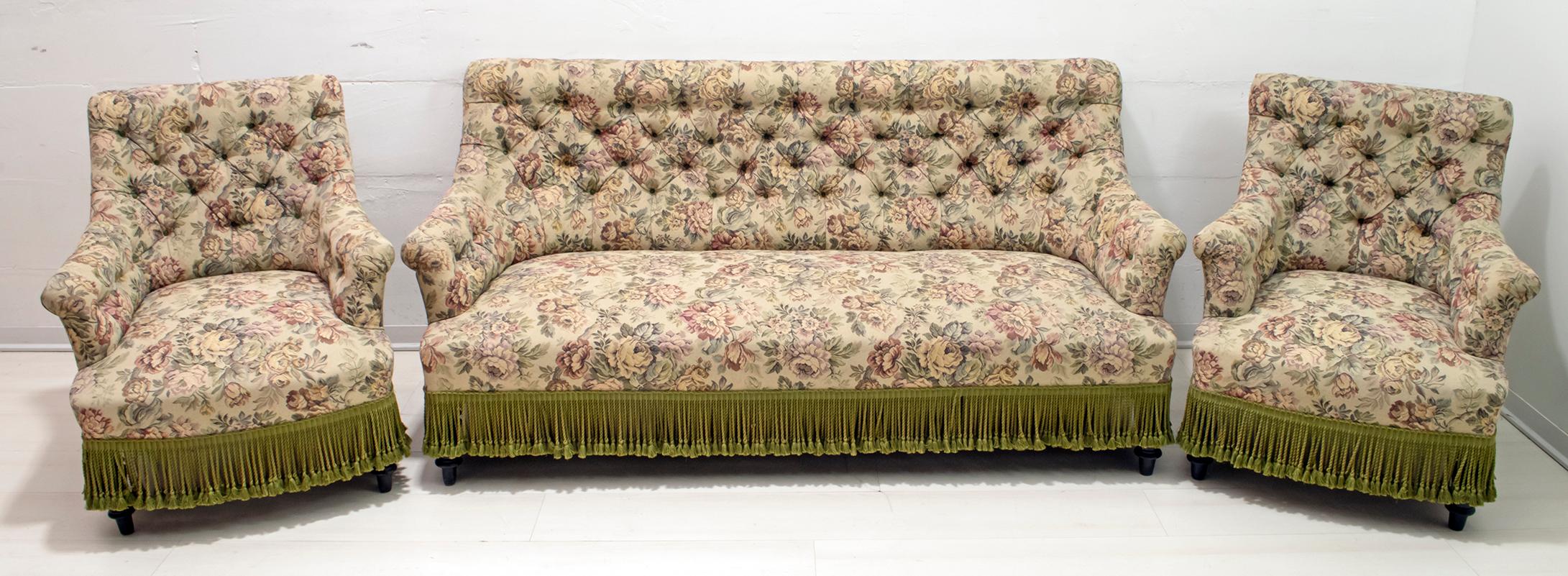 19th Century Napoleon III French Gobelin Coating Sofa 2