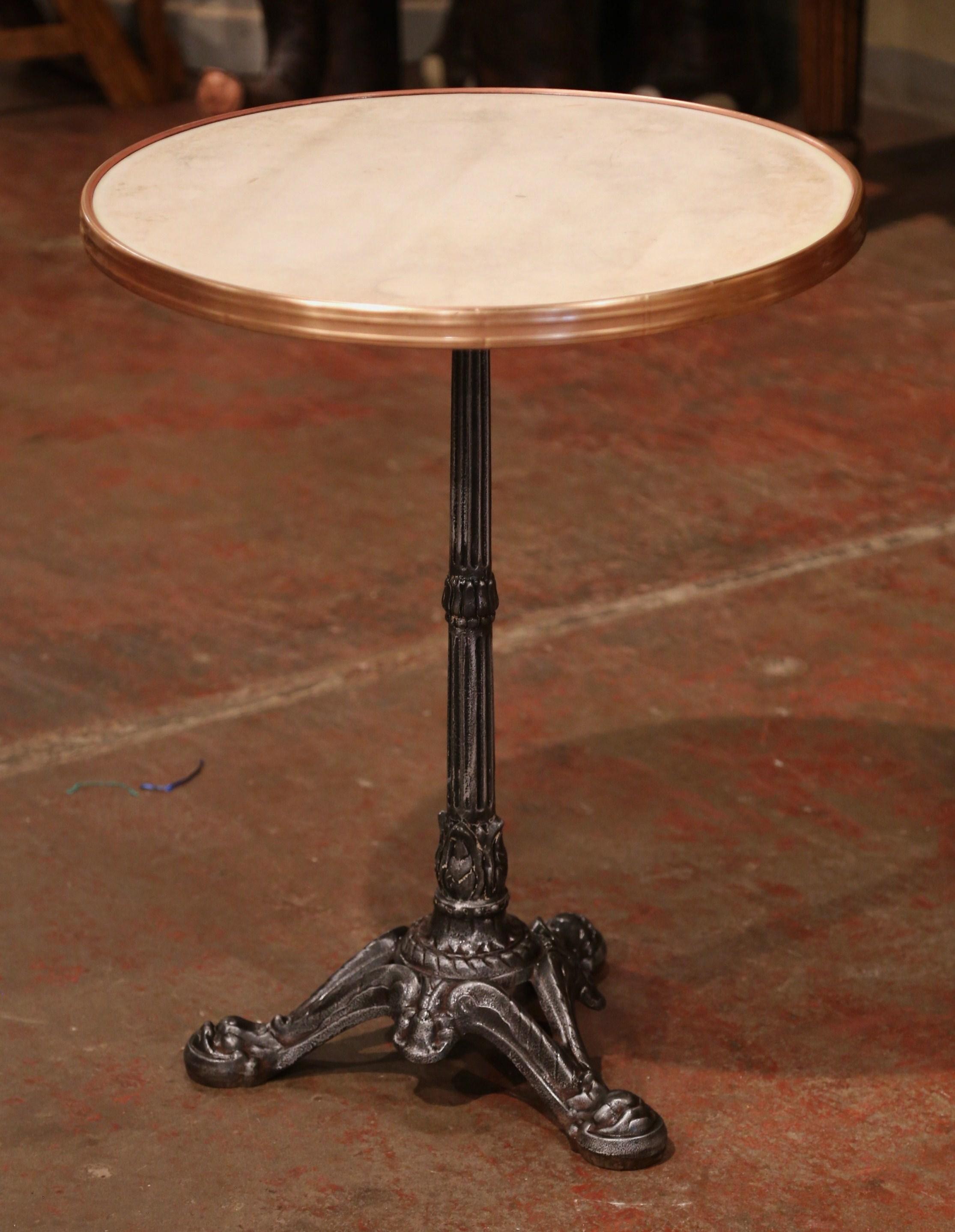 19th Century Napoleon III French Iron and Wood Gueridon Pedestal Table 1