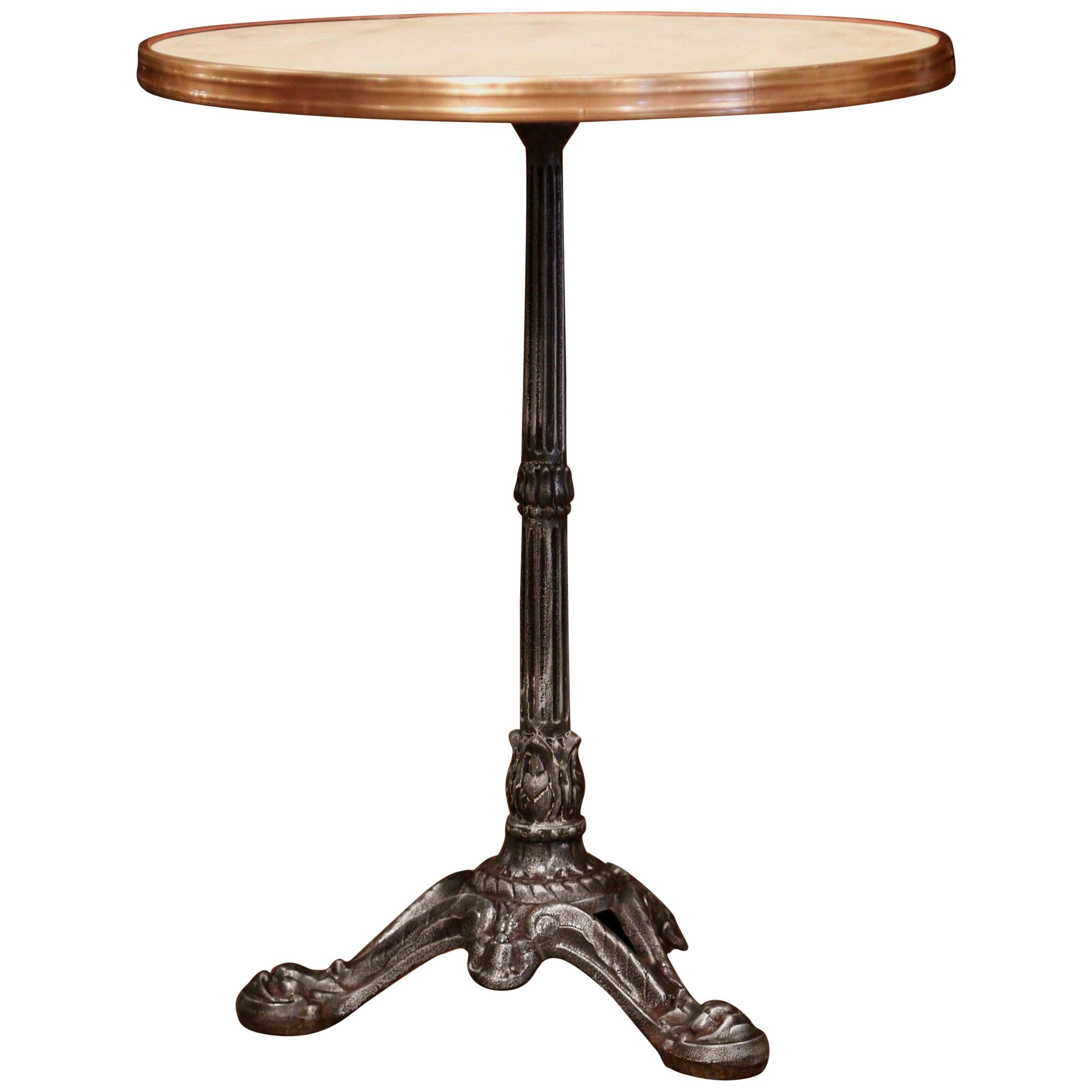 19th Century Napoleon III French Iron and Wood Gueridon Pedestal Table