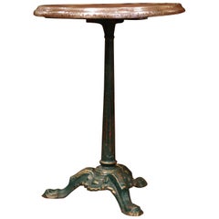 19th Century Napoleon III French Iron and Wood Guéridon Pedestal Table