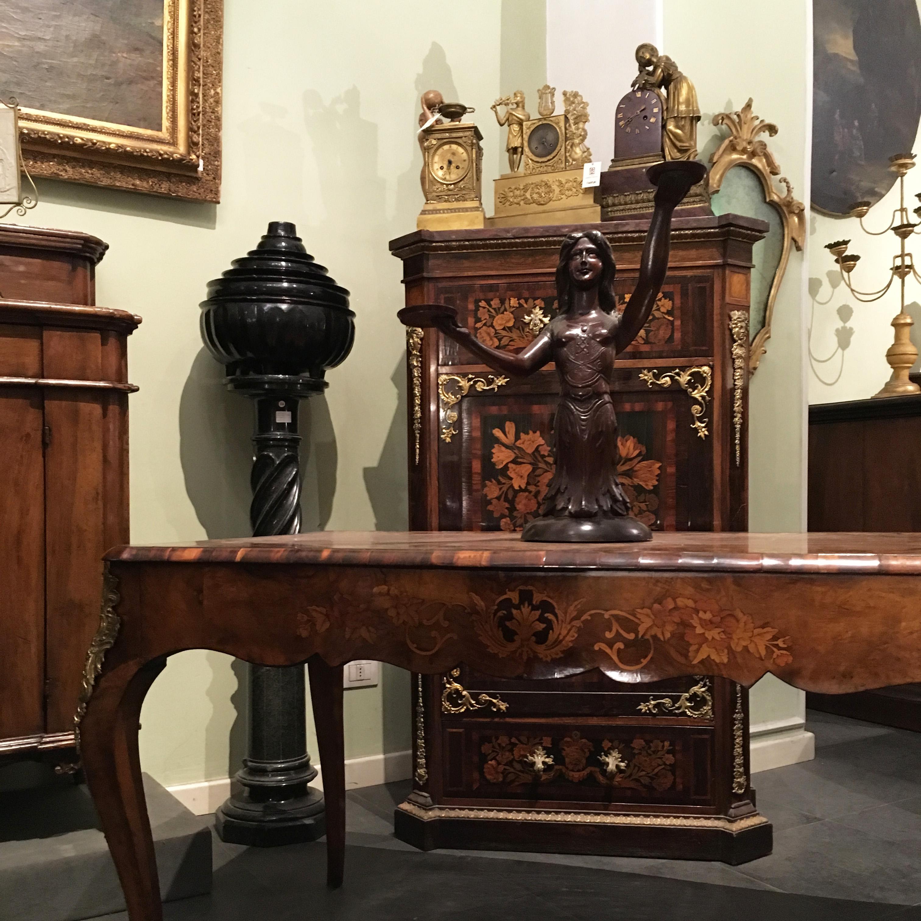 19th Century Napoleon III French Palisander, Rosewood and Walnut Writing Desk For Sale 8