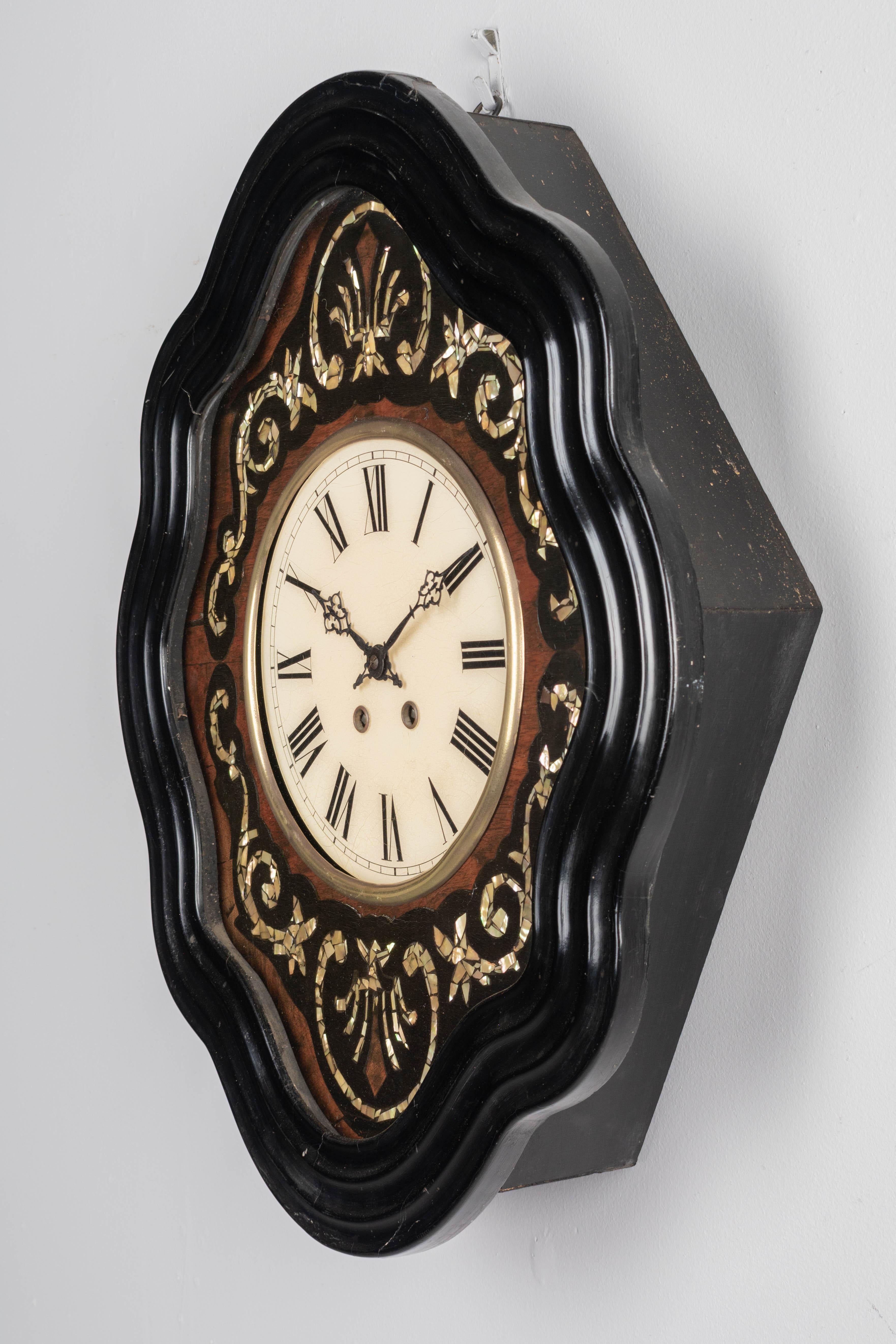 19th Century Napoleon III French Wall Clock For Sale 5