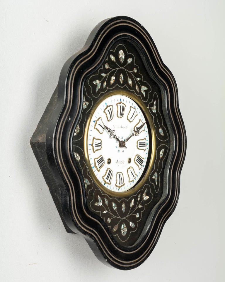 19th Century Napoleon III French Wall Clock For Sale at 1stDibs
