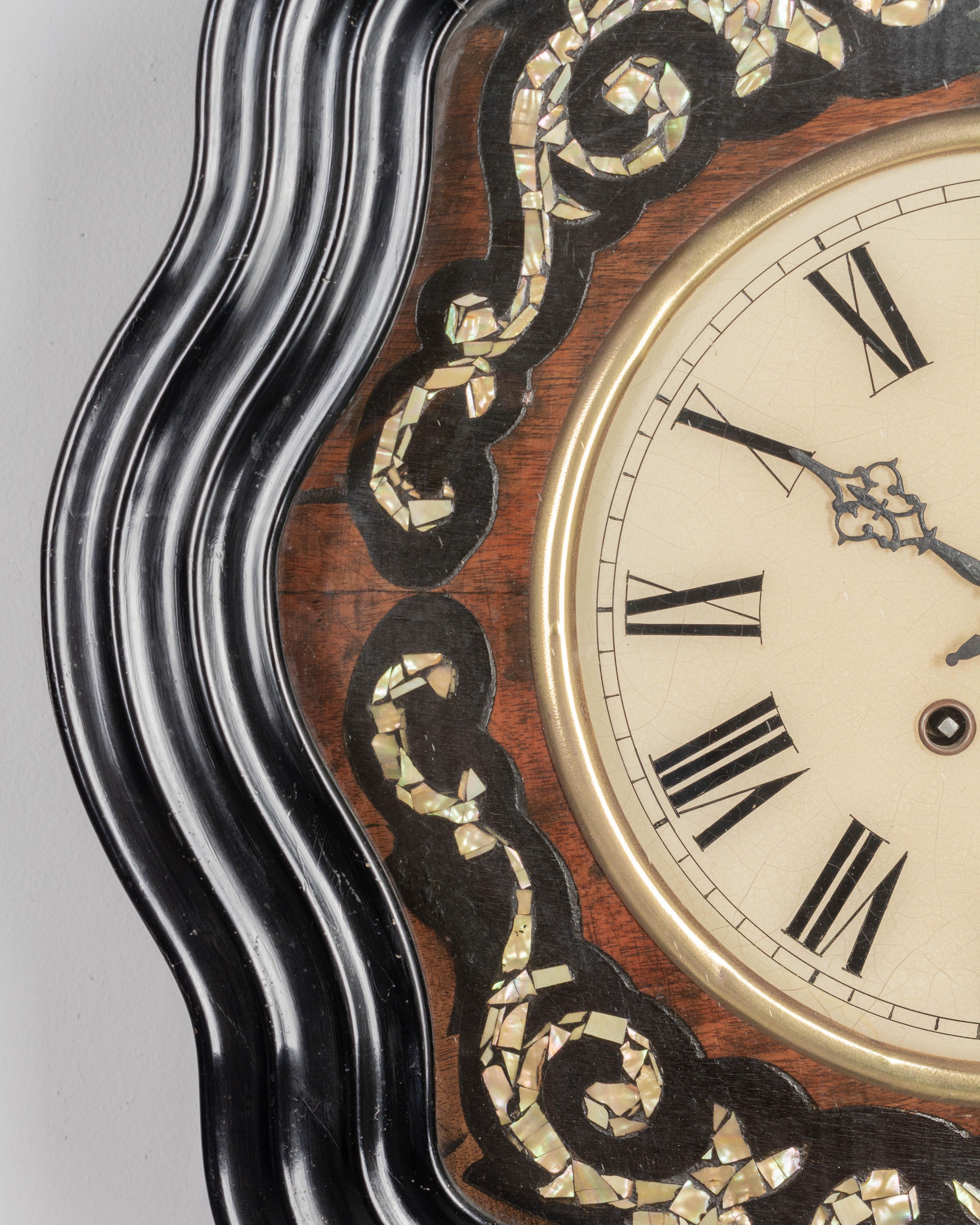 XIXe siècle Horloge murale française Napoléon III du 19e siècle en vente