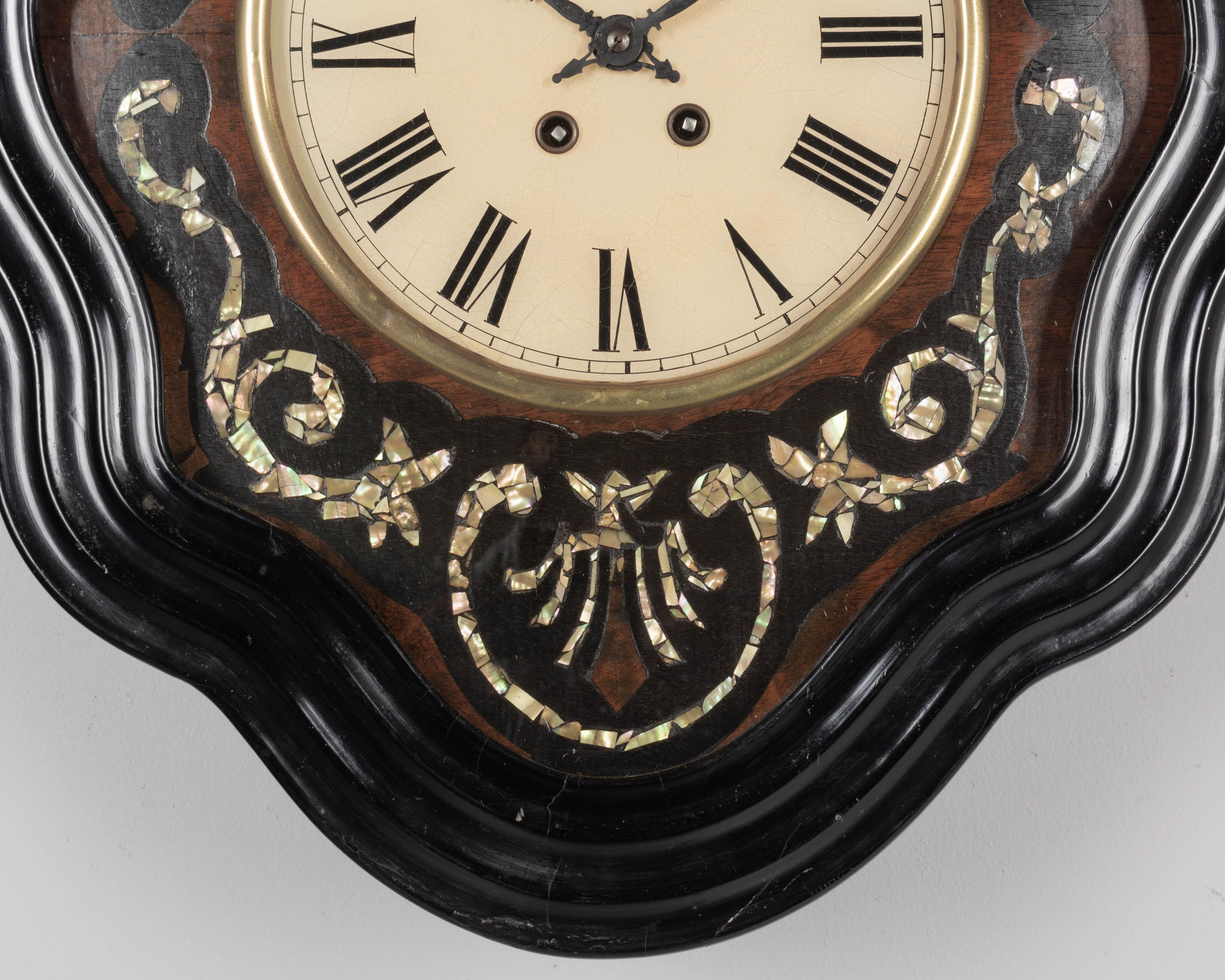 19th Century Napoleon III French Wall Clock For Sale 2