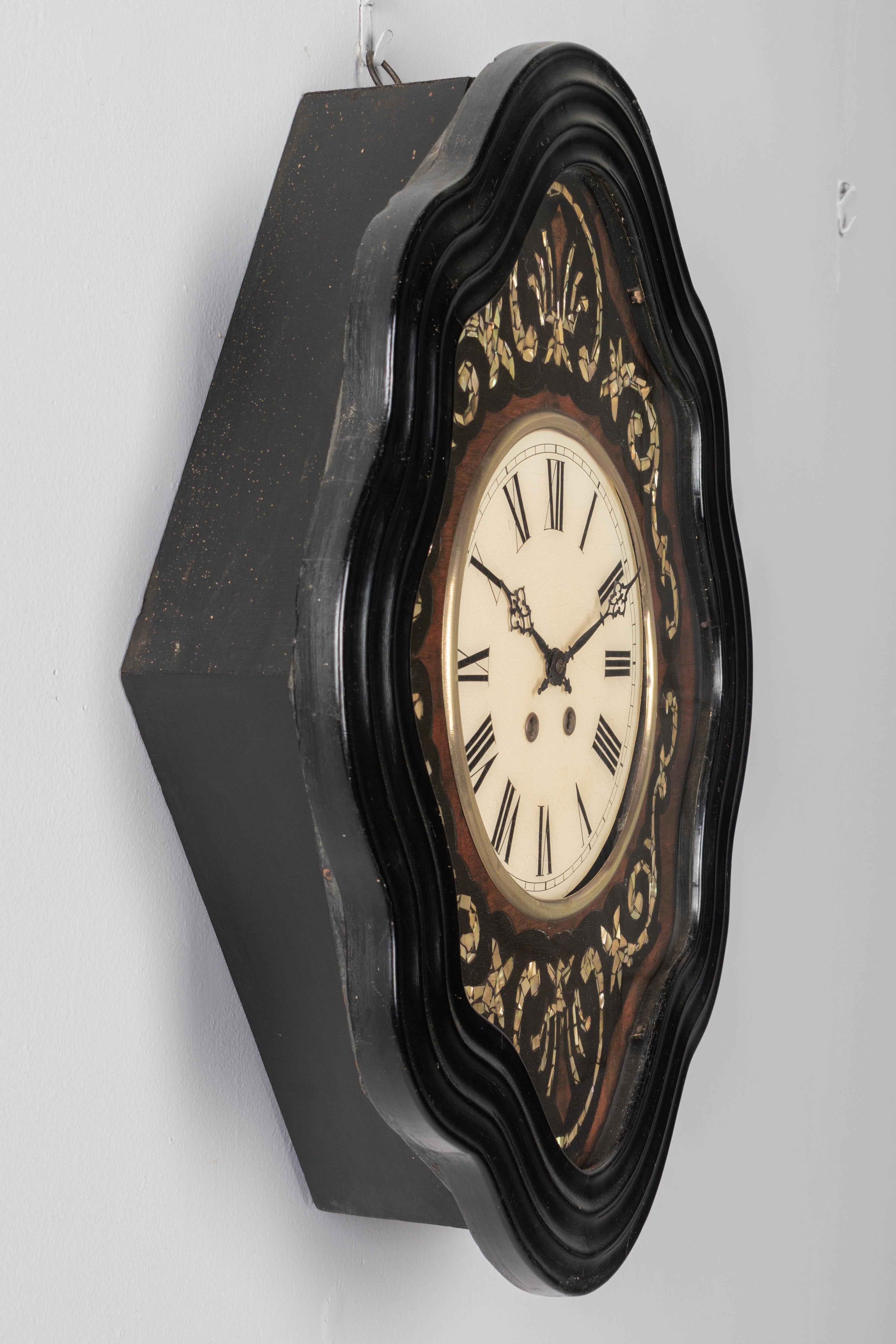 19th Century Napoleon III French Wall Clock For Sale 4
