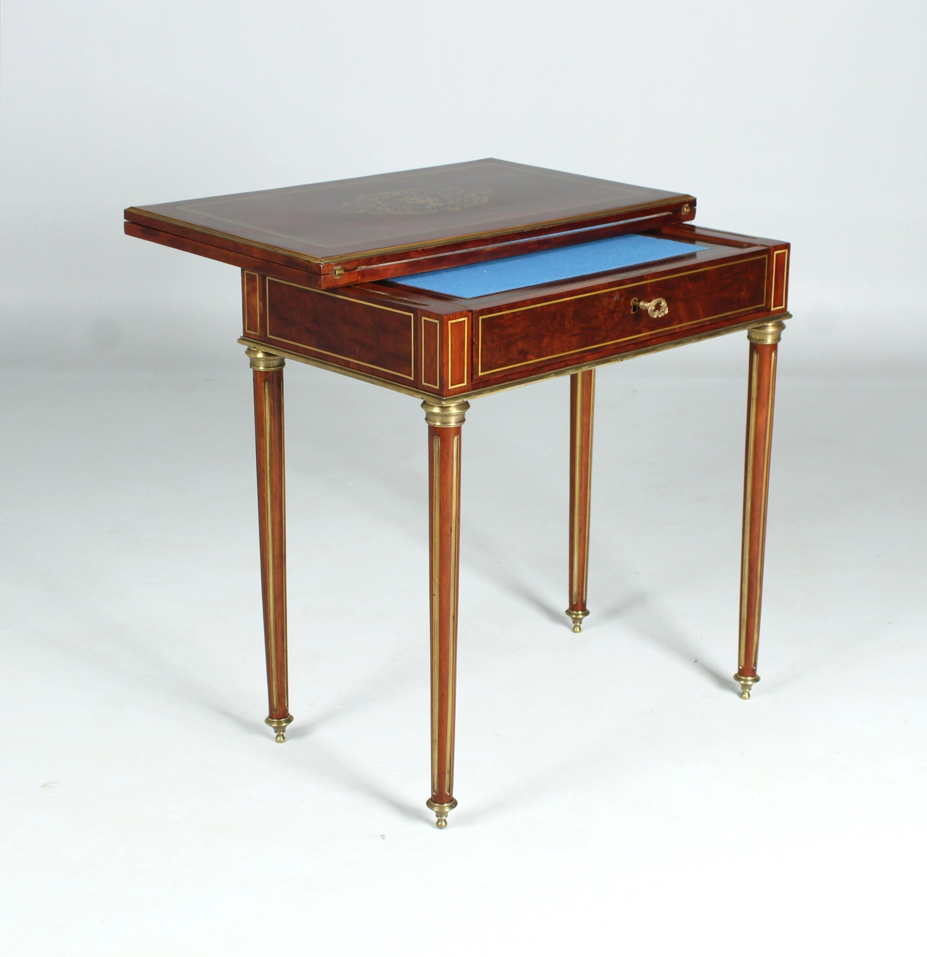 French 19th Century Napoleon III Game and Make Up Table, France, circa 1870