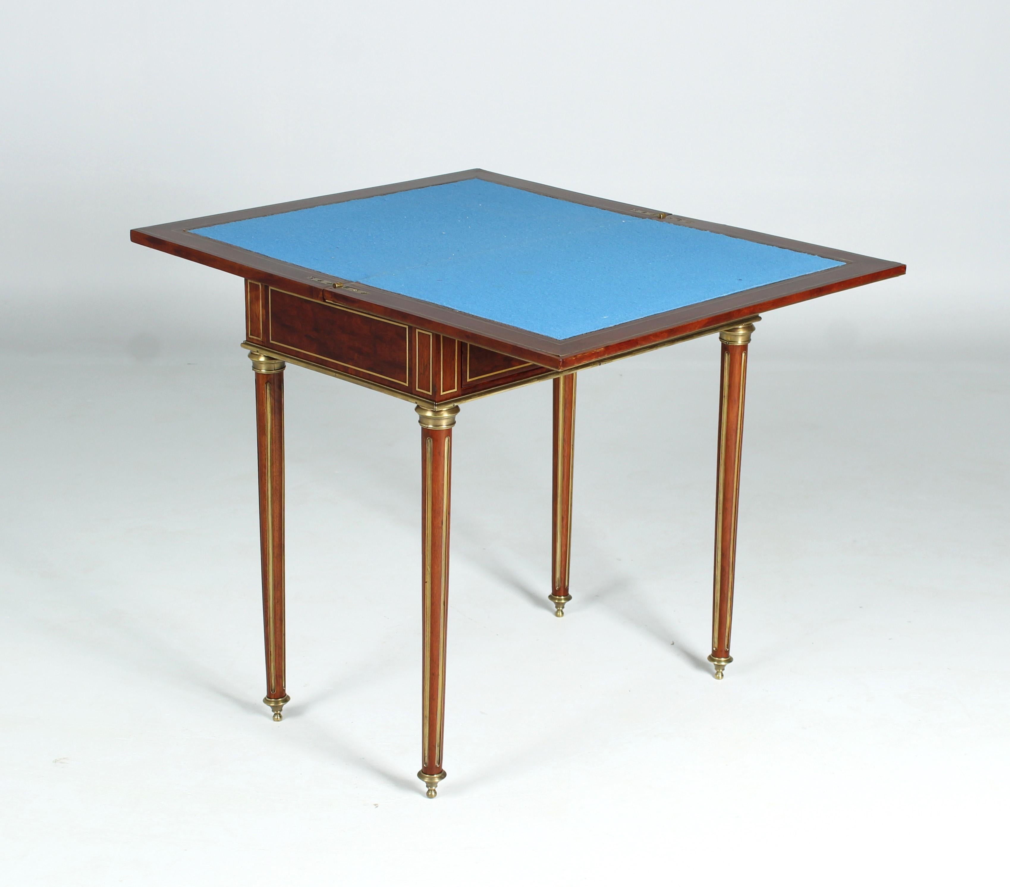 Brass 19th Century Napoleon III Game and Make Up Table, France, circa 1870