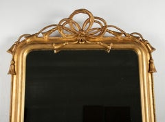 19th Century Napoleon III Gilded Wall Mirror with Rope and Tassels