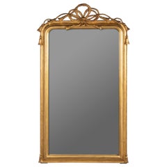 19th Century Napoleon III Gilded Wall Mirror with Rope and Tassels