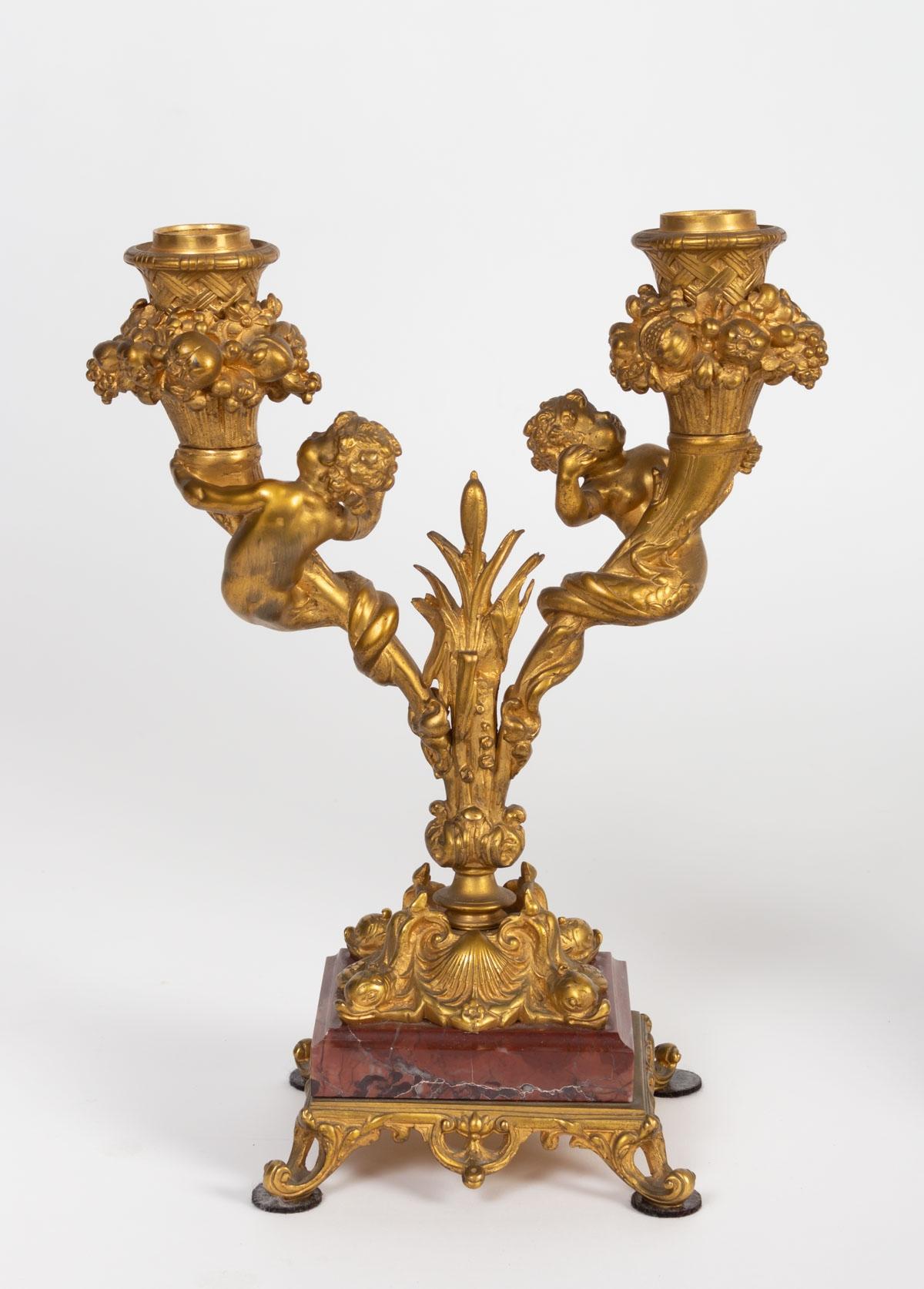 European 19th Century Napoleon III Gilt Bronze Trim