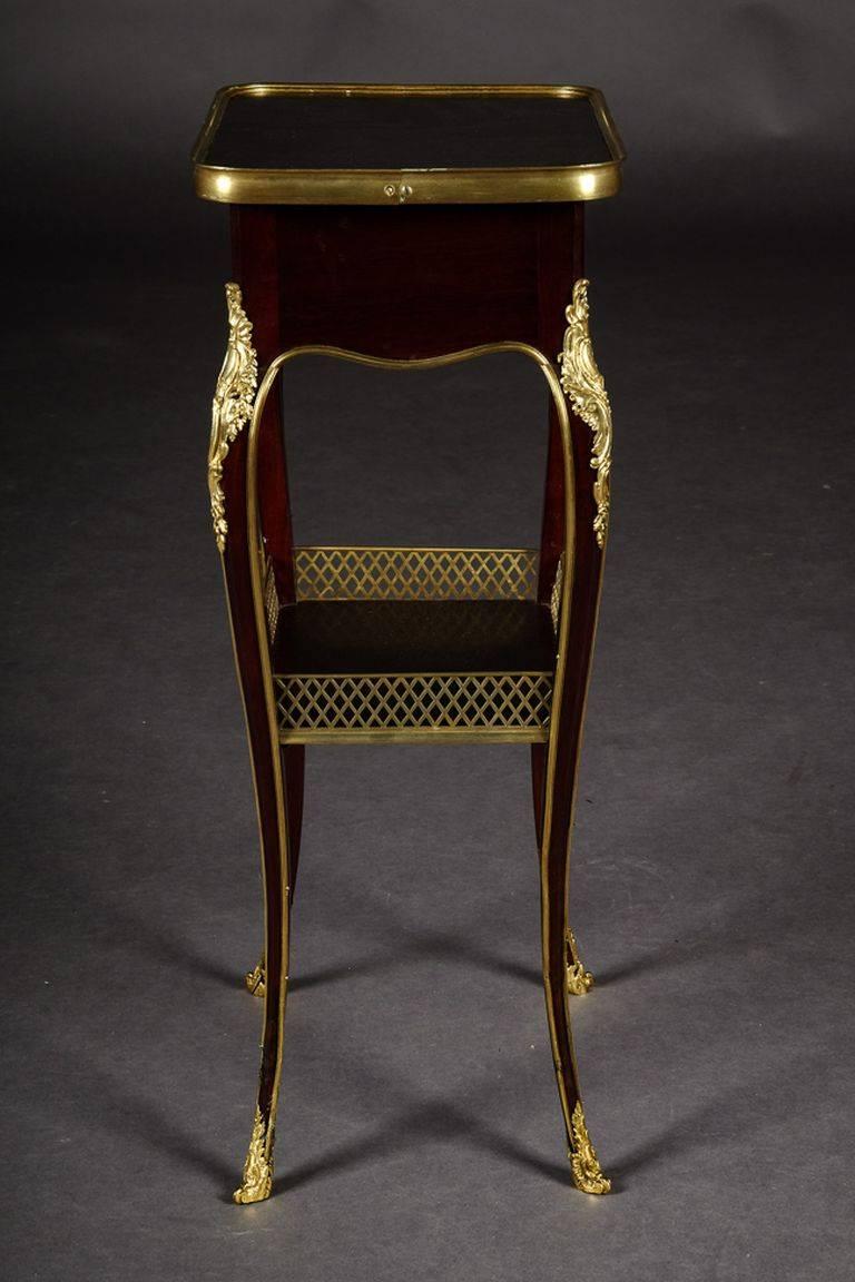 Gilt 19th Century Napoleon III Henry Dasson Side Table For Sale