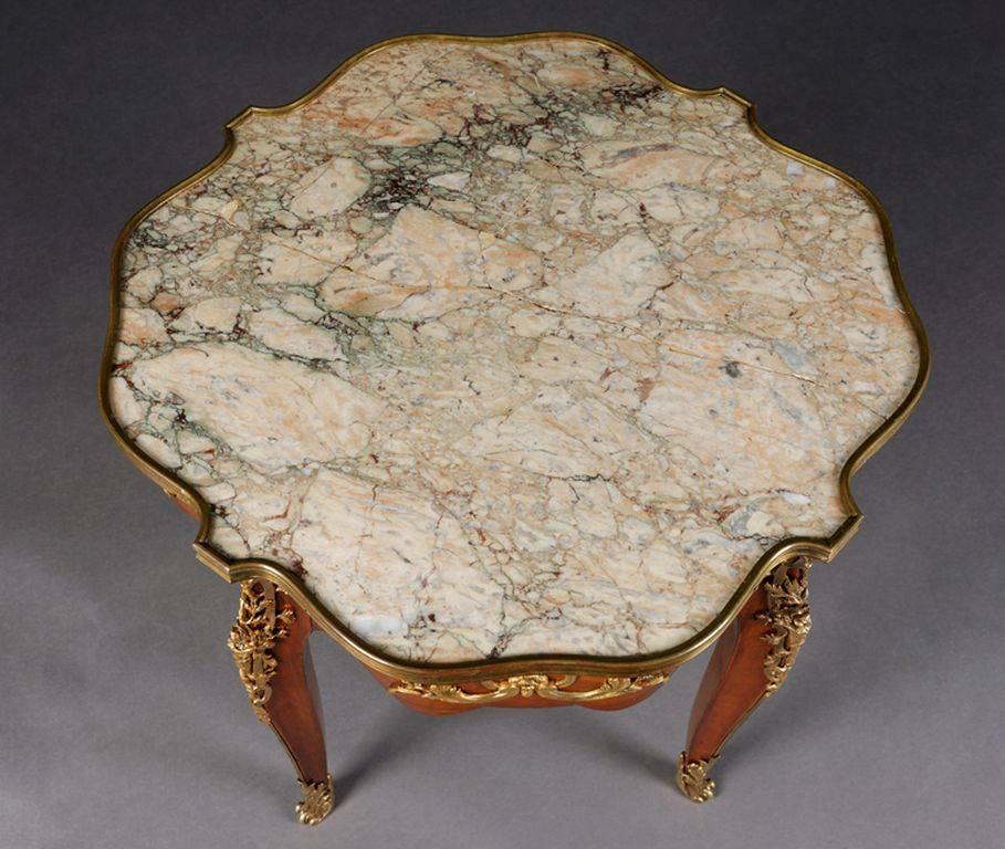 Gilt 19th Century Napoleon III in the Louis Quinze Style Side Table For Sale