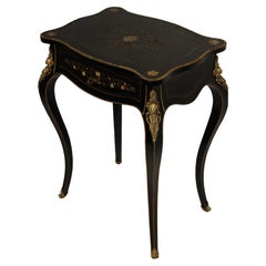 19th Century Napoleon III Inlaid ivory  Table about 1870s France