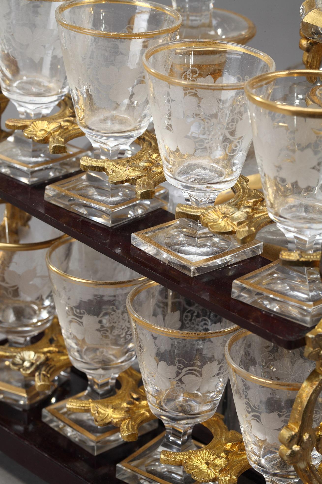 19th Century Napoleon III Liquor Cellar in Ebony with Brass Inlay For Sale 11