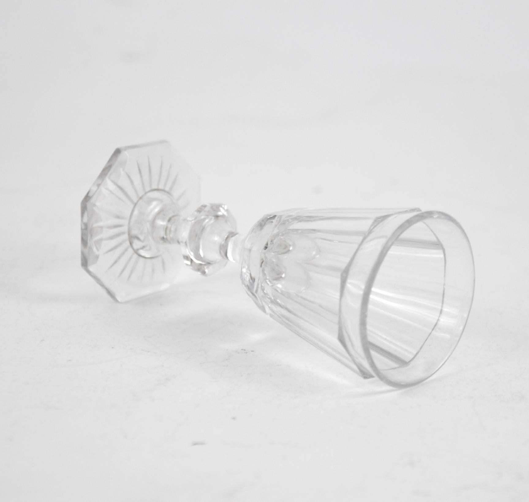Carafes et verres en cristal de la cave Napoléon III à marqueterie de liqueur du 19e siècle 1